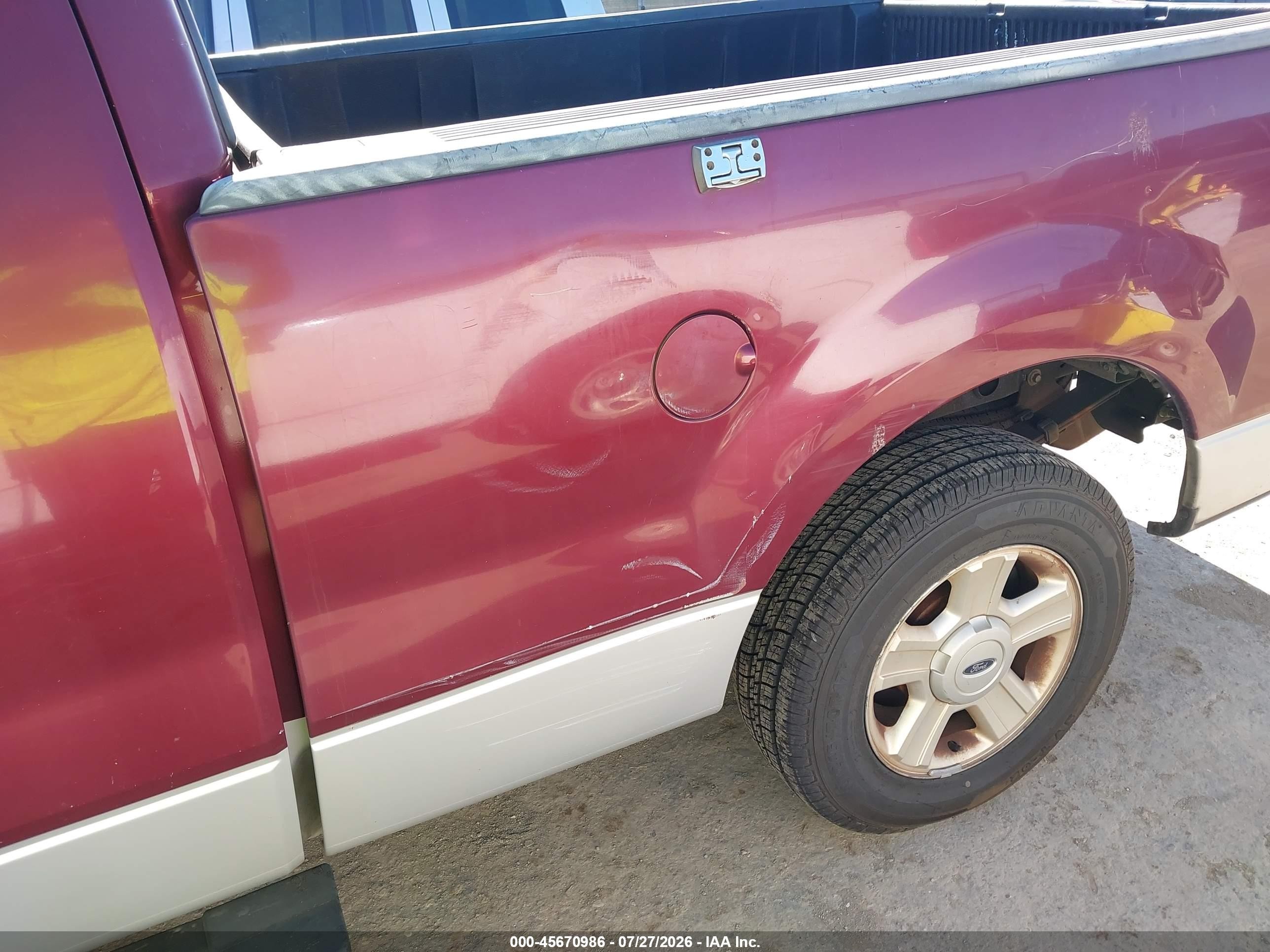 2004 Ford F-150 Stx/xl/xlt Burgundy vin: 1FTRX12W64NB07217
