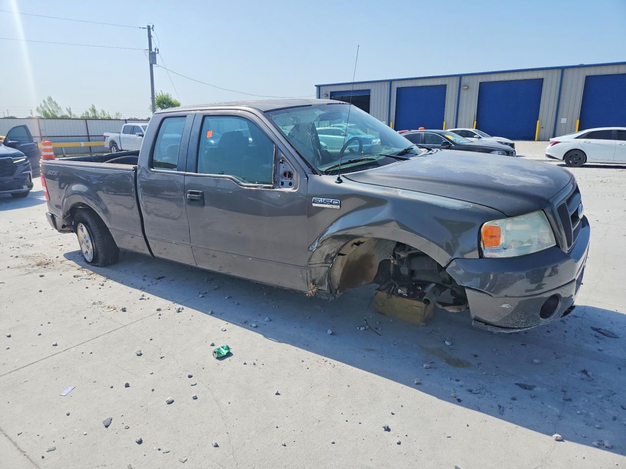 2007 Ford F150 Gray vin: 1FTRX12W67FA51374