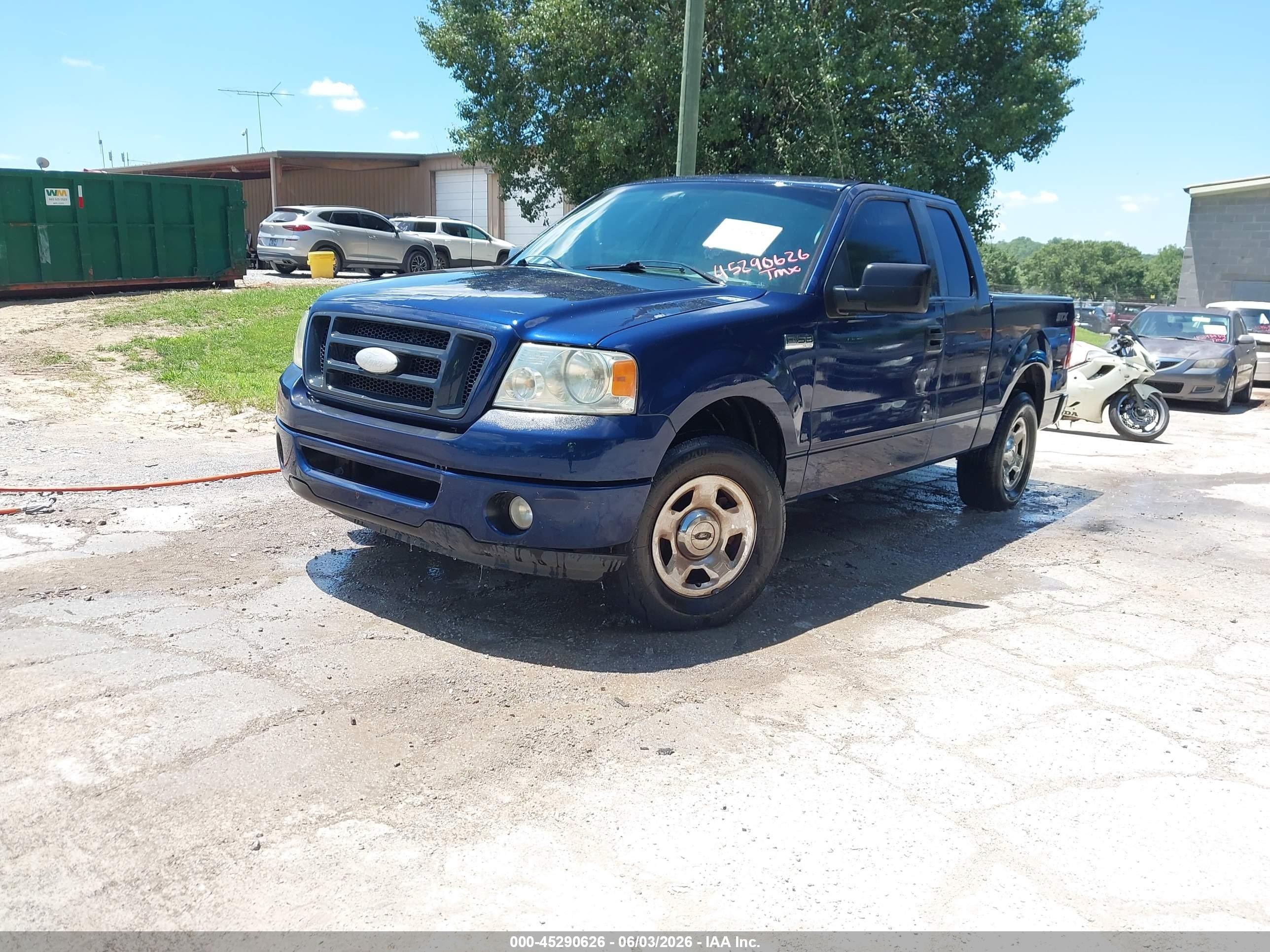 2007 Ford F-150 Stx/xl/xlt Blue vin: 1FTRX12W67FA59216