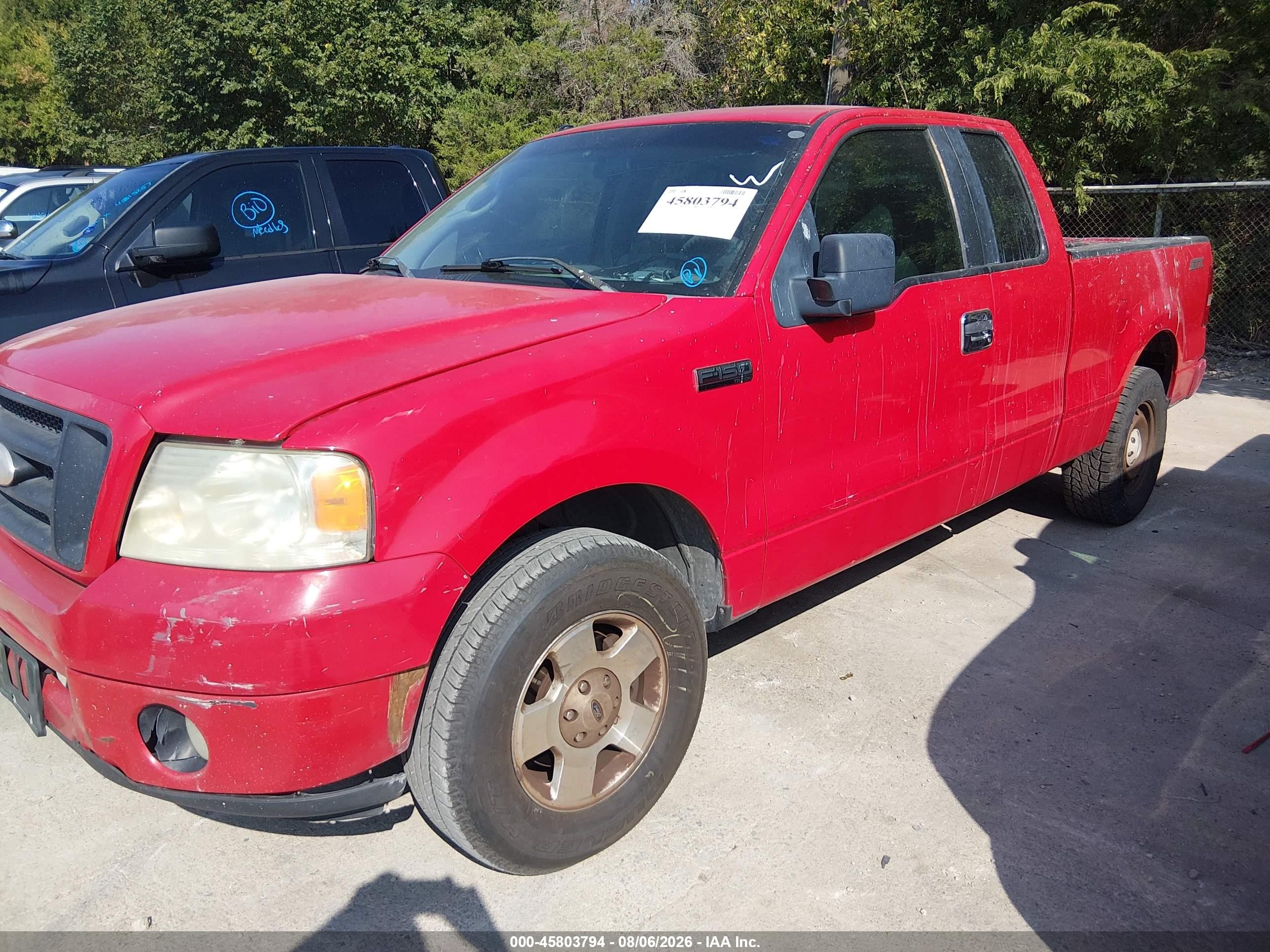 2007 Ford F-150 Stx/xl/xlt Red vin: 1FTRX12W67KB64006