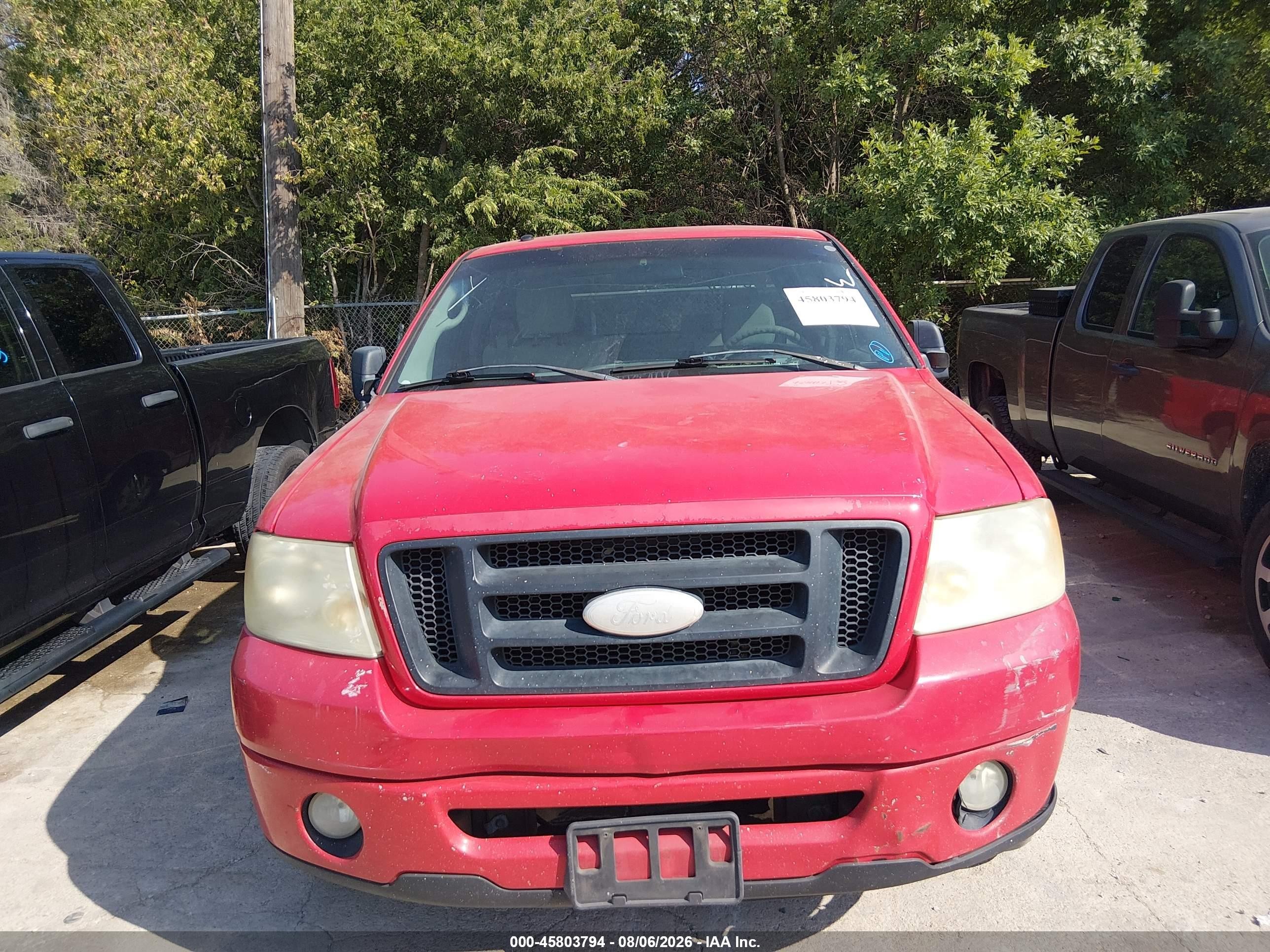 2007 Ford F-150 Stx/xl/xlt Red vin: 1FTRX12W67KB64006