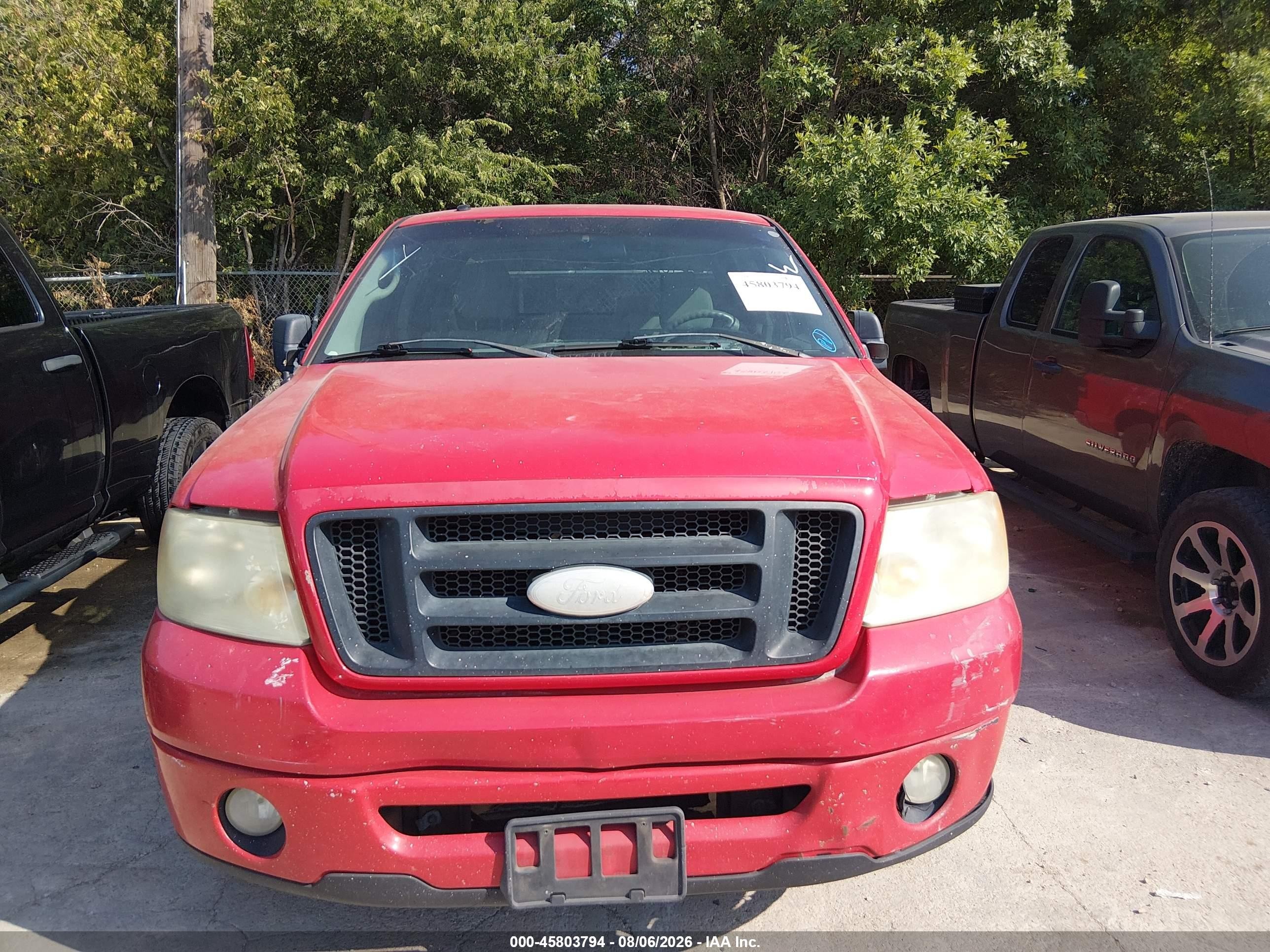 2007 Ford F-150 Stx/xl/xlt Red vin: 1FTRX12W67KB64006