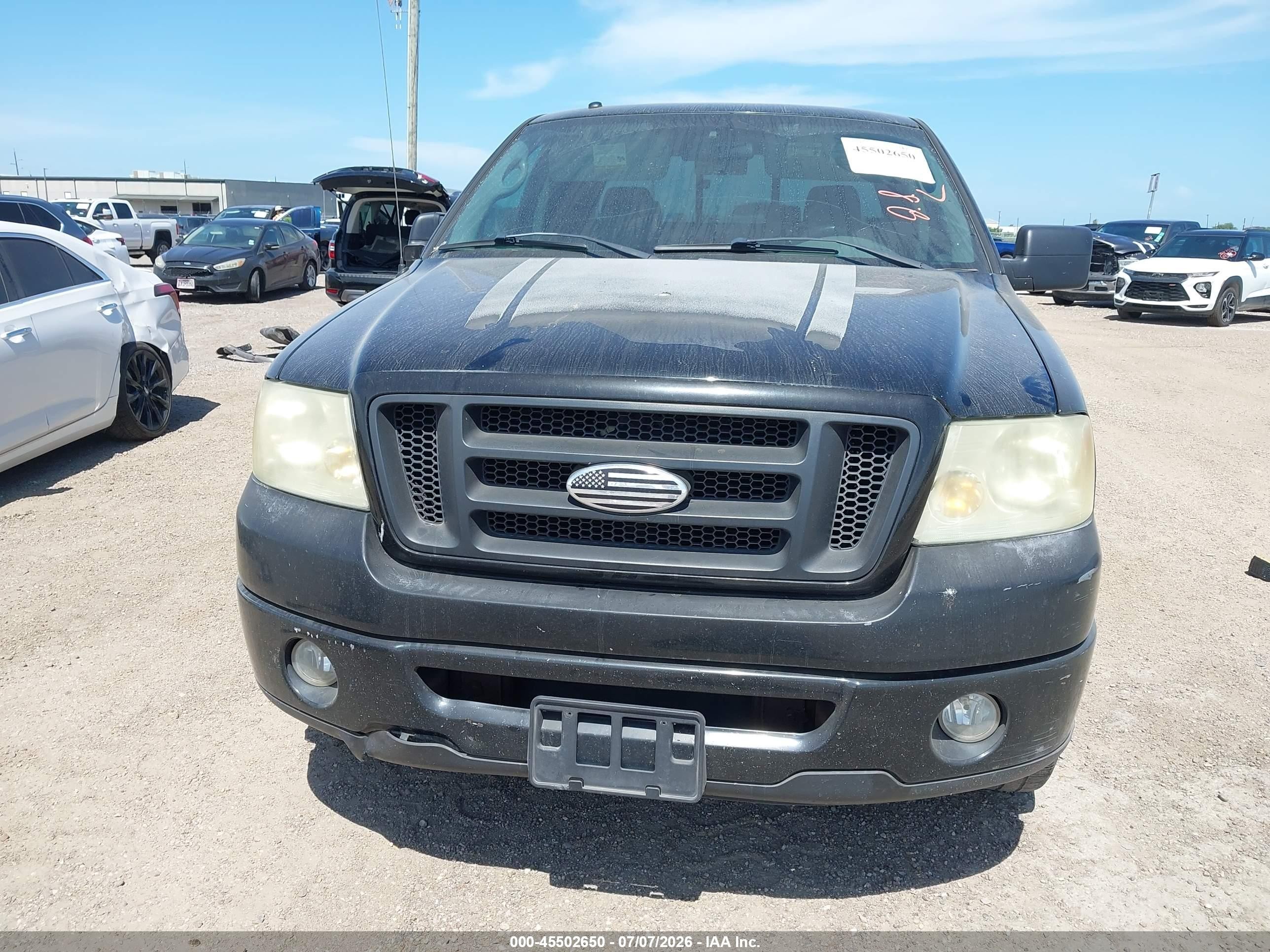 2008 Ford F-150 60th Anniversary/fx2/stx/xl/xlt Black vin: 1FTRX12W78FA03674