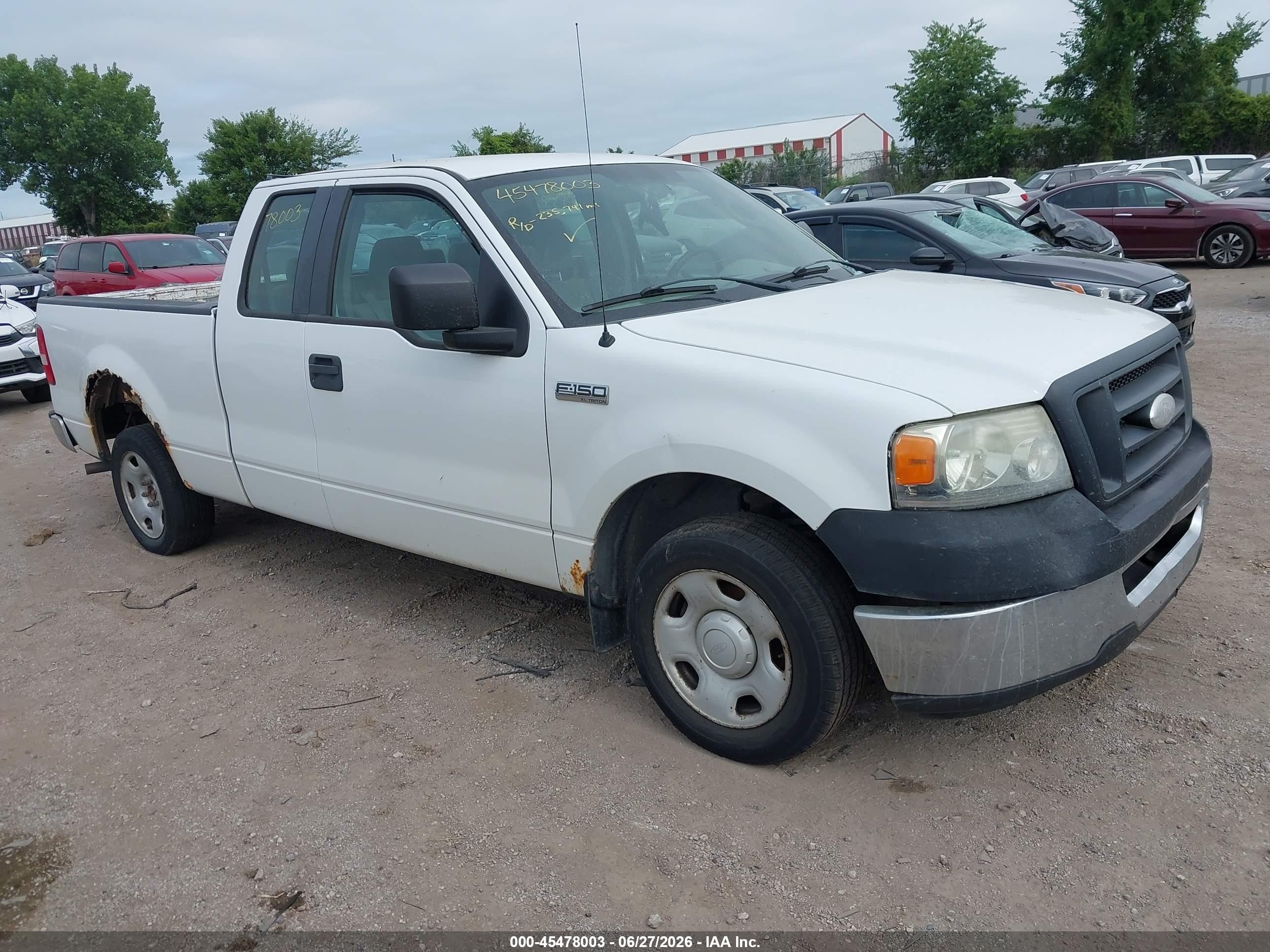 2007 Ford F-150 Stx/xl/xlt White vin: 1FTRX12W87FA64644