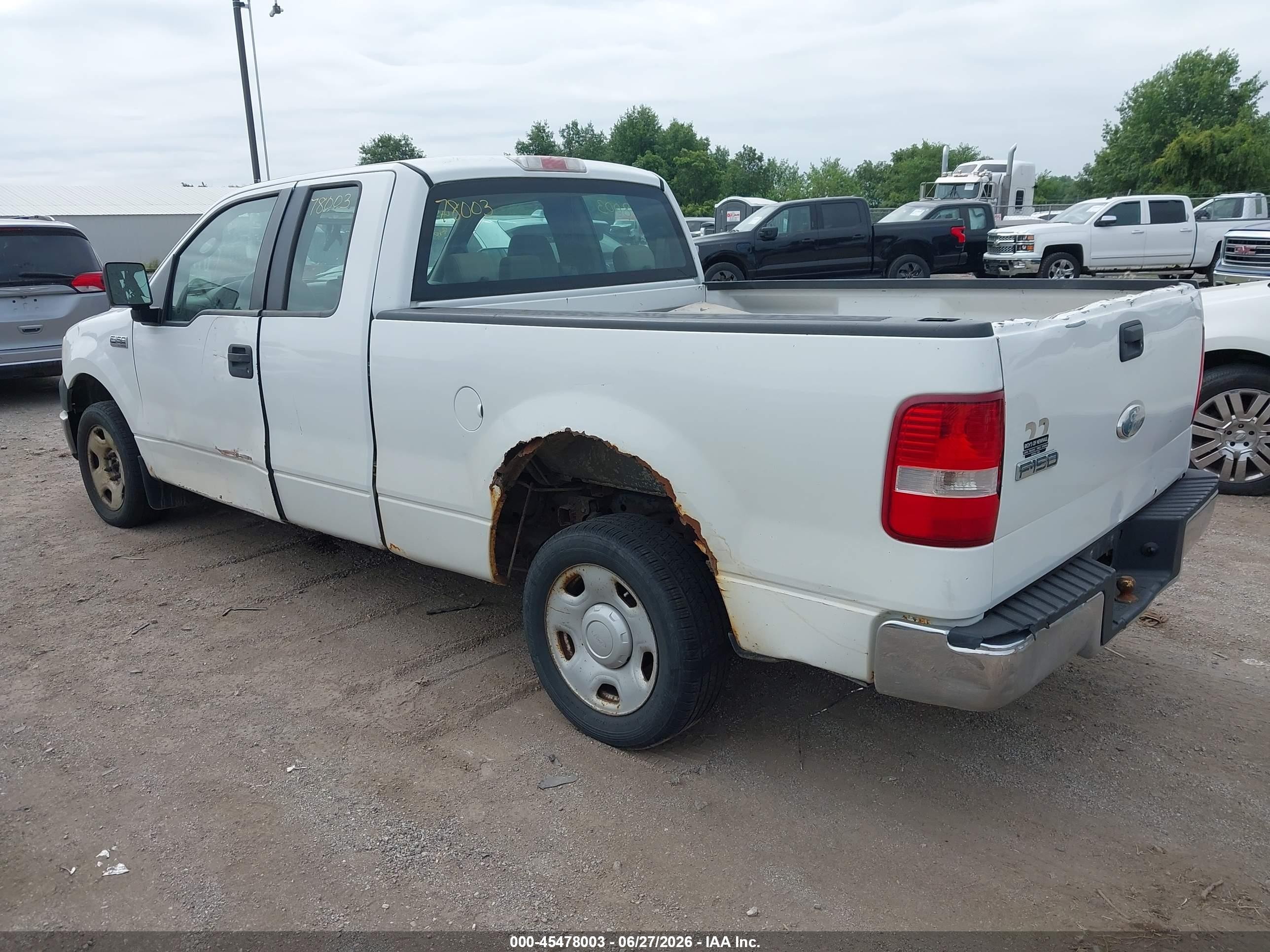 2007 Ford F-150 Stx/xl/xlt White vin: 1FTRX12W87FA64644