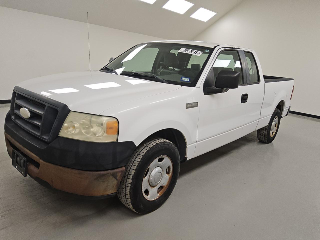 2008 Ford F150 White vin: 1FTRX12WX8FA18749 Damage: Left Front Wheel, Rust, Repair Required