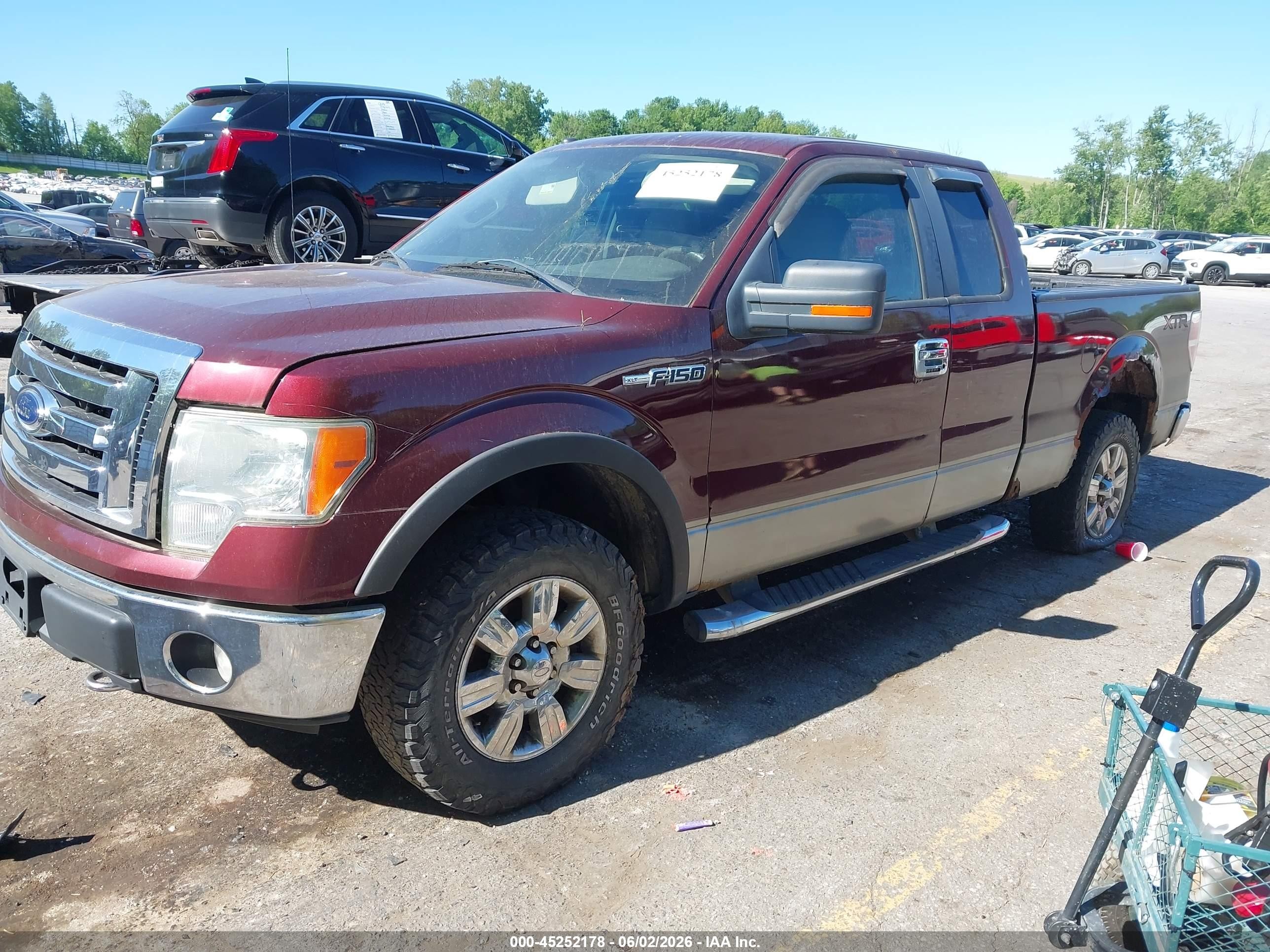 2009 Ford F-150 Stx/xl/xlt Maroon vin: 1FTRX14849FB32925