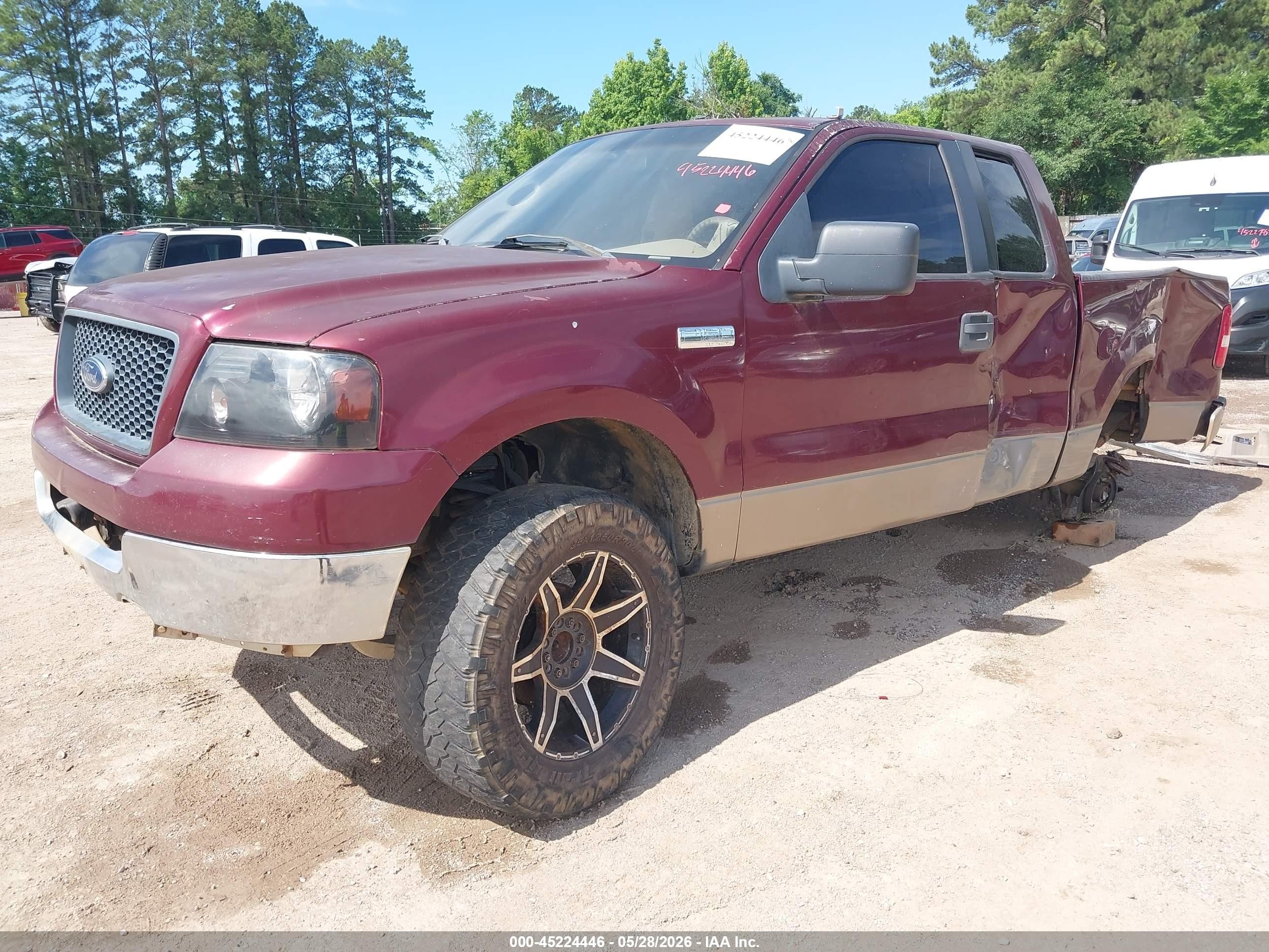 2005 Ford F-150 Stx/xl/xlt Burgundy vin: 1FTRX14W25FB27148