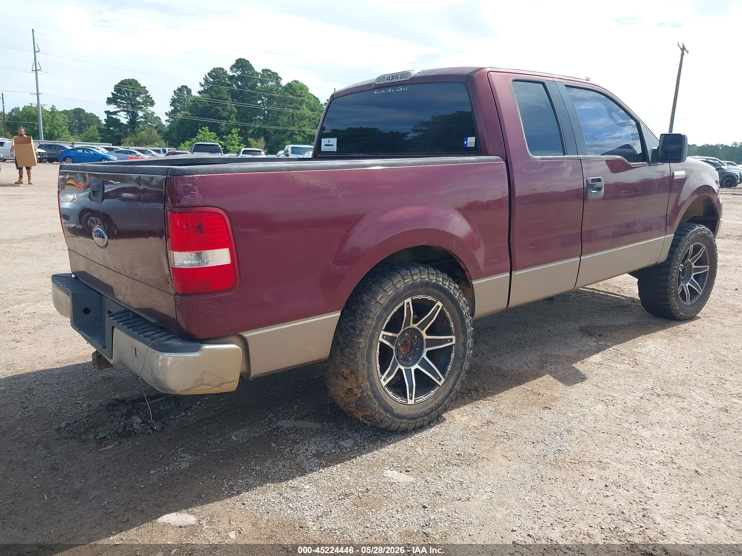 2005 Ford F-150 Stx/xl/xlt Burgundy vin: 1FTRX14W25FB27148