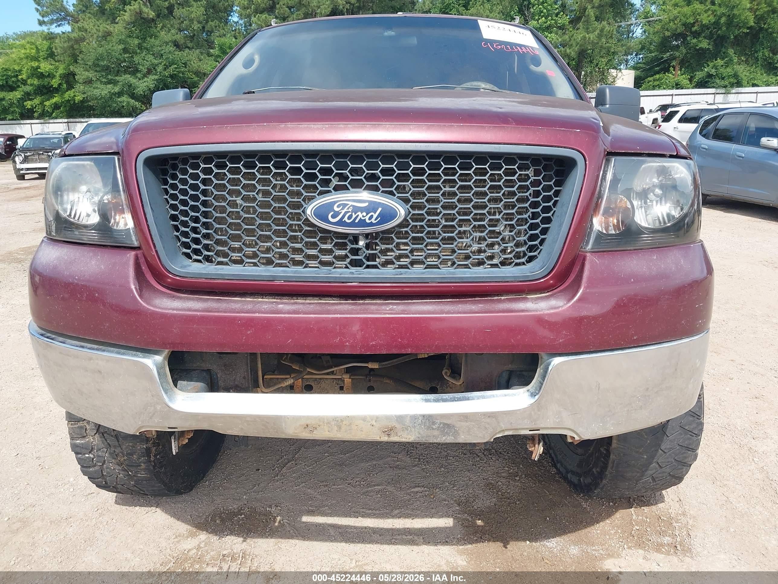 2005 Ford F-150 Stx/xl/xlt Burgundy vin: 1FTRX14W25FB27148
