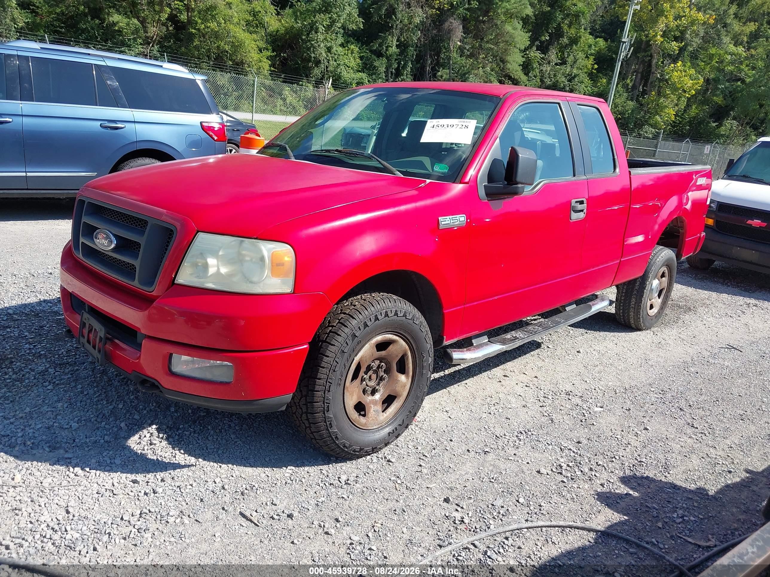 2005 Ford F-150 Stx/xl/xlt Red vin: 1FTRX14W25NB05382