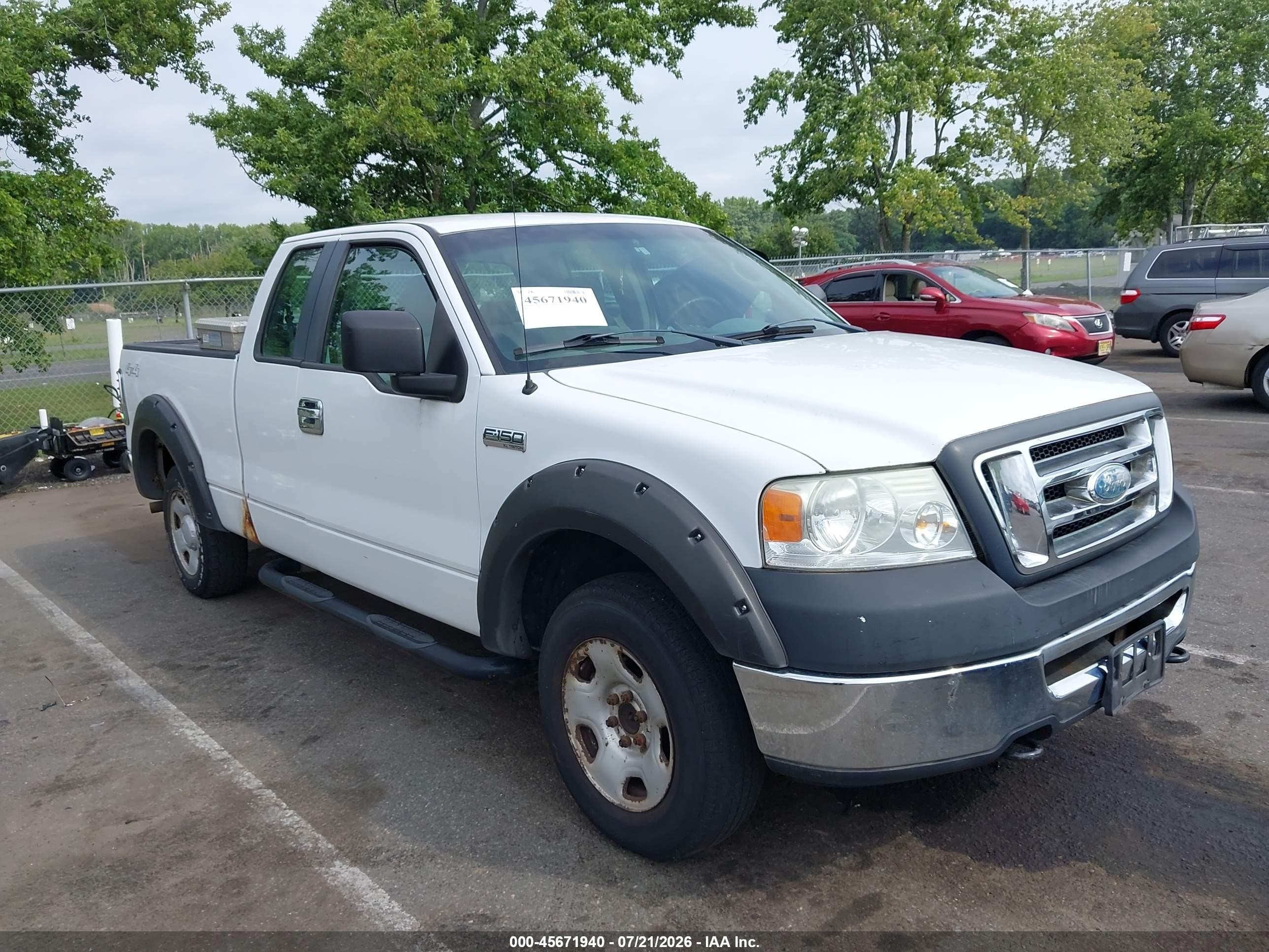 2008 Ford F-150 60th Anniversary/stx/xl/xlt White vin: 1FTRX14W38FB34677