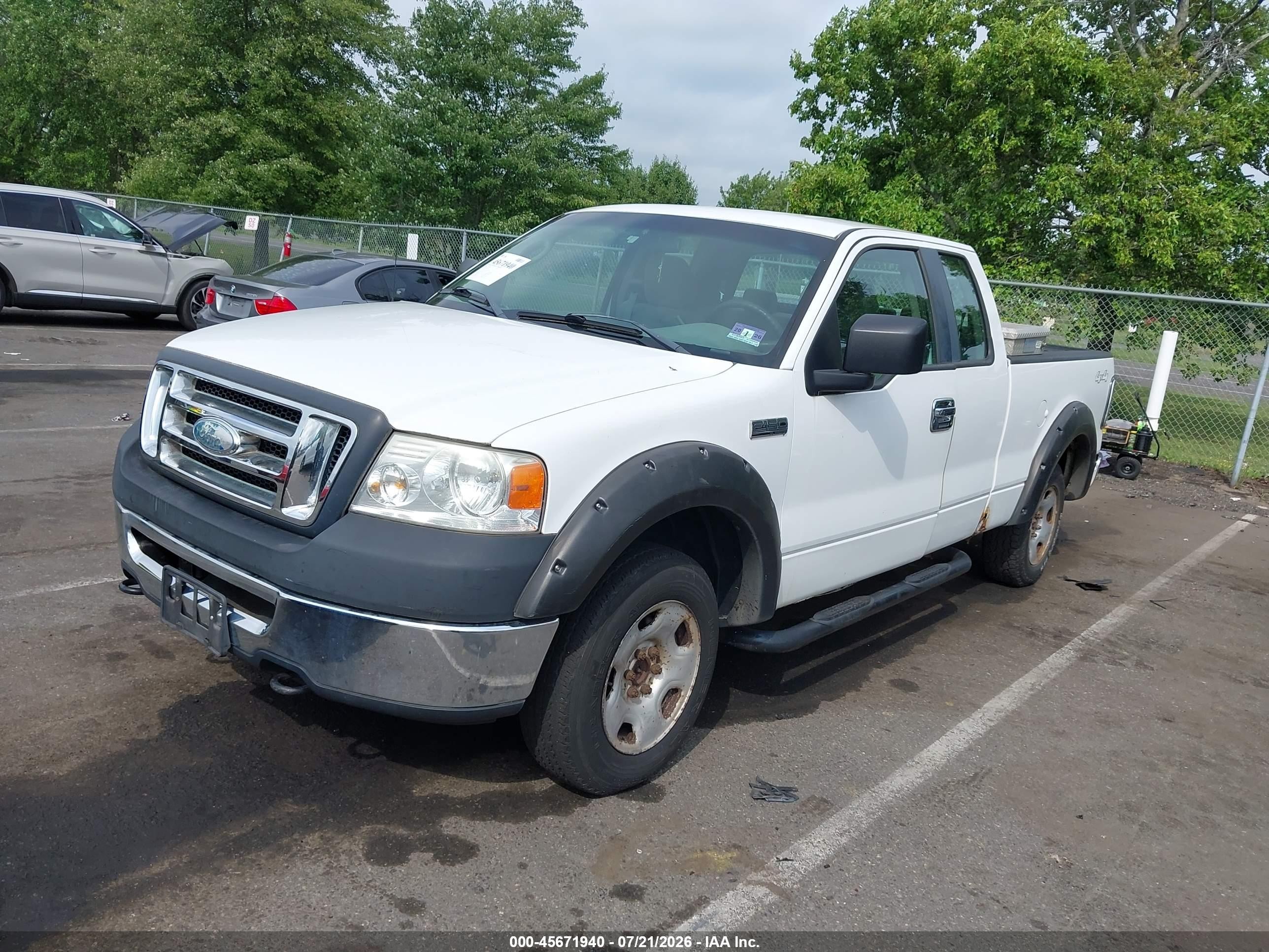 2008 Ford F-150 60th Anniversary/stx/xl/xlt White vin: 1FTRX14W38FB34677