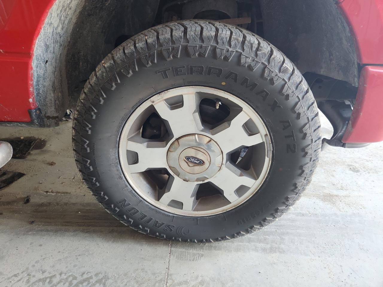 2009 Ford F150 Super Cab Red vin: 1FTRX14W59KB43678 Damage: Right Front Wheel, Curb Rash, 5 To 6 Inches