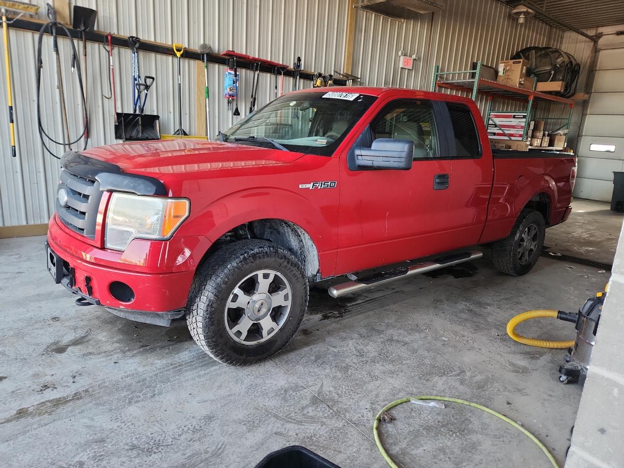 2009 Ford F150 Super Cab Red vin: 1FTRX14W59KB43678 Damage: Left Running Board, Aftermarket, Acceptable