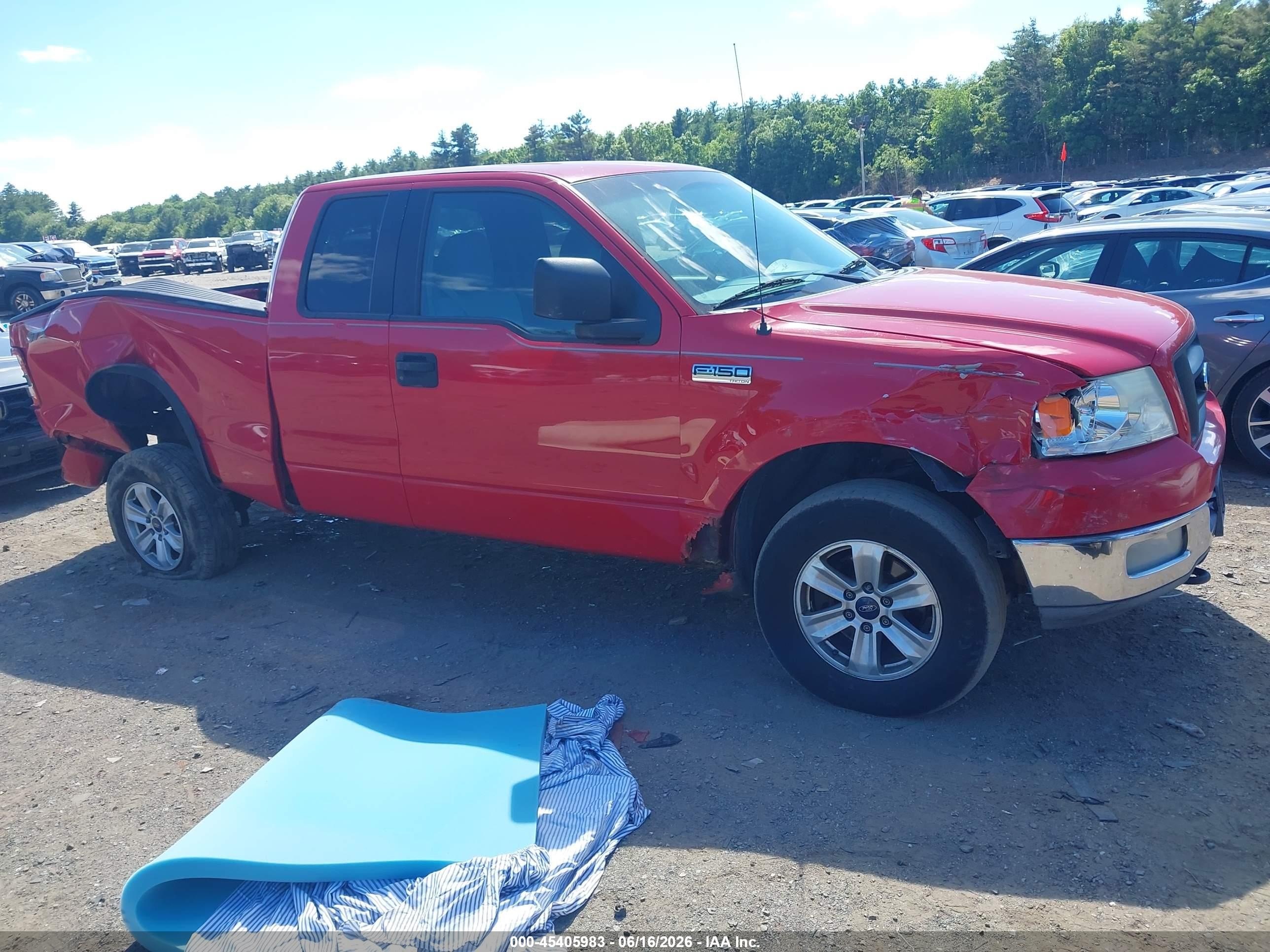 2005 Ford F-150 Stx/xl/xlt Red vin: 1FTRX14W65NB77248