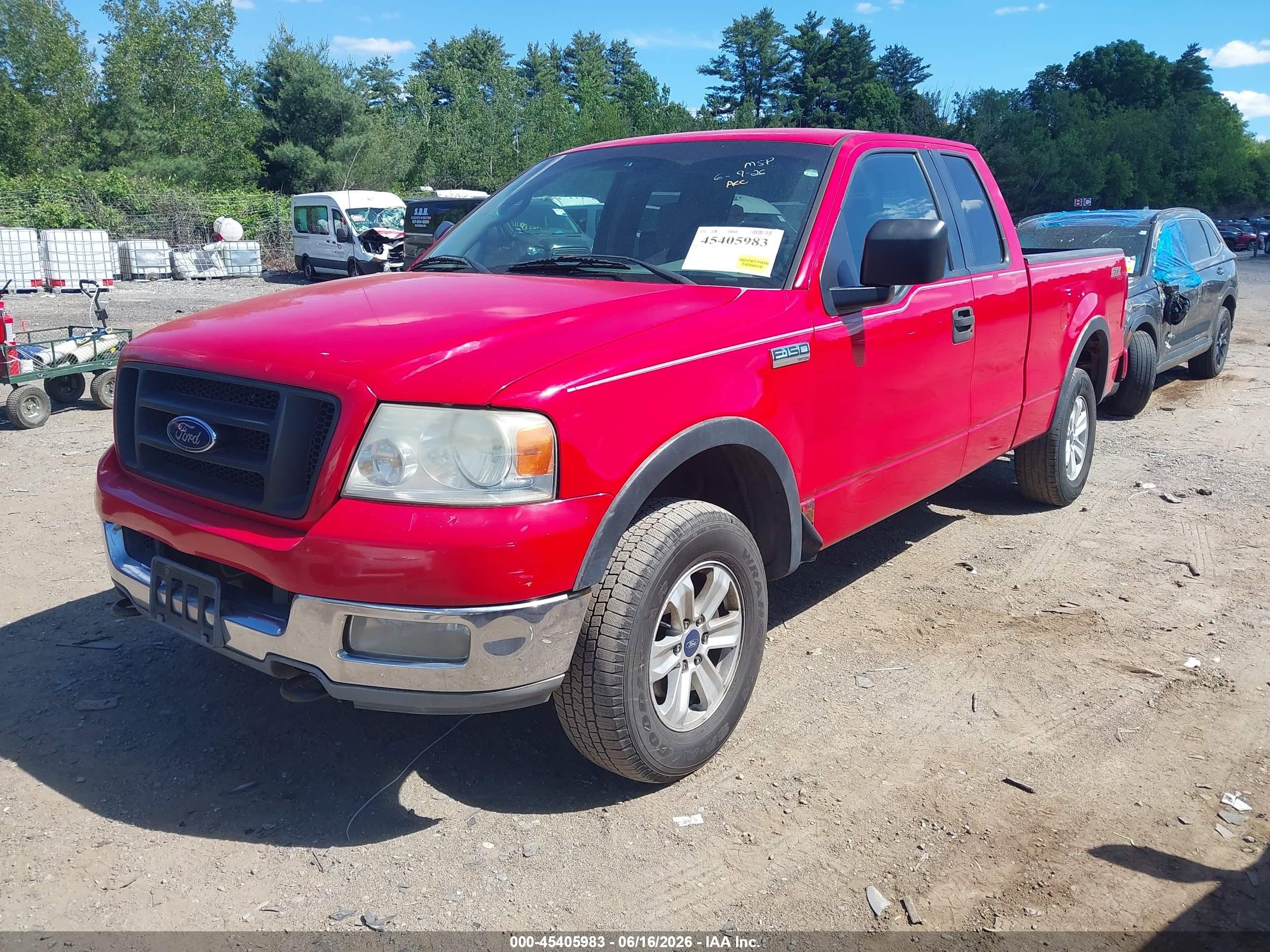 2005 Ford F-150 Stx/xl/xlt Красный vin: 1FTRX14W65NB77248