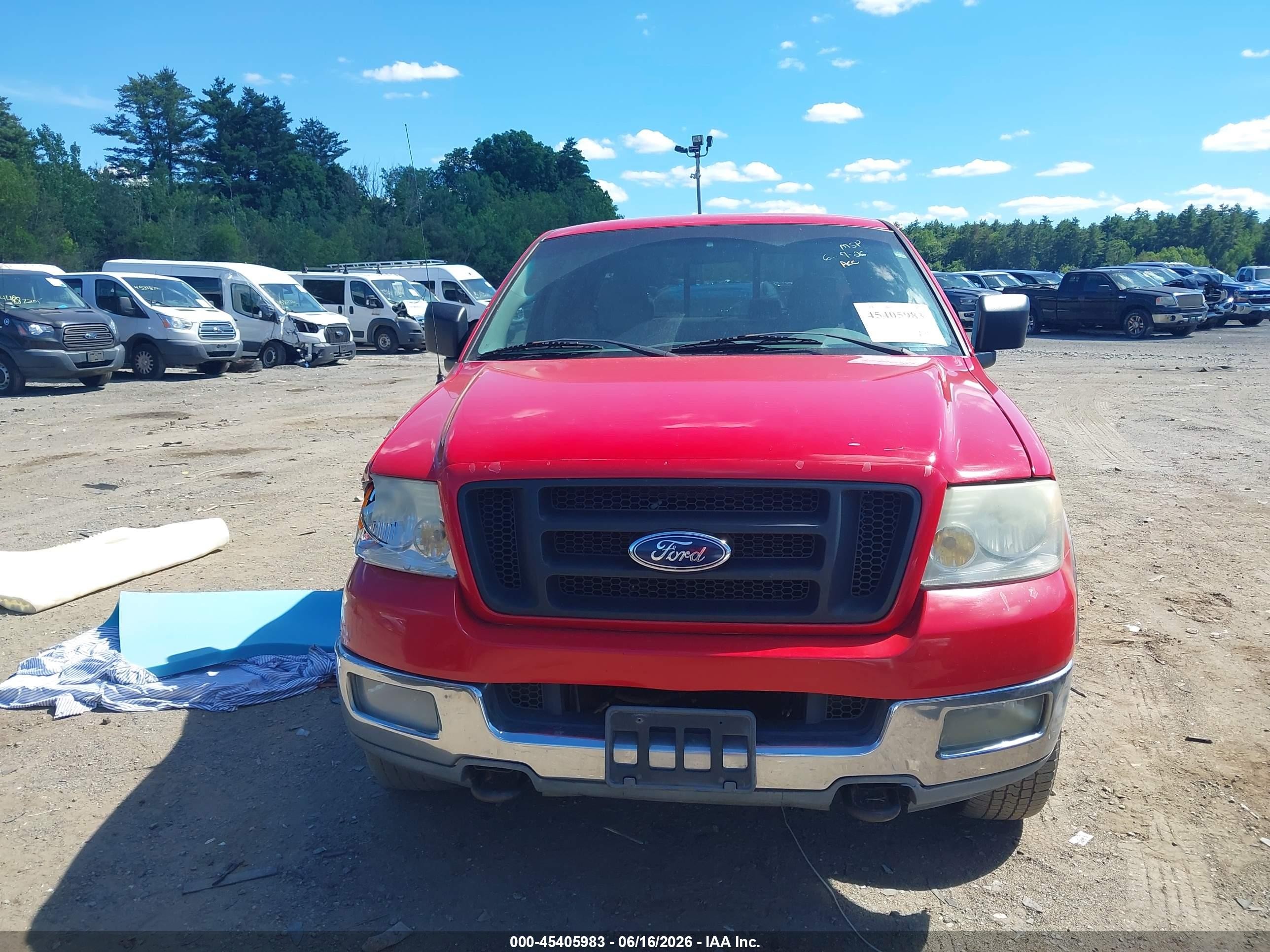 2005 Ford F-150 Stx/xl/xlt Красный vin: 1FTRX14W65NB77248