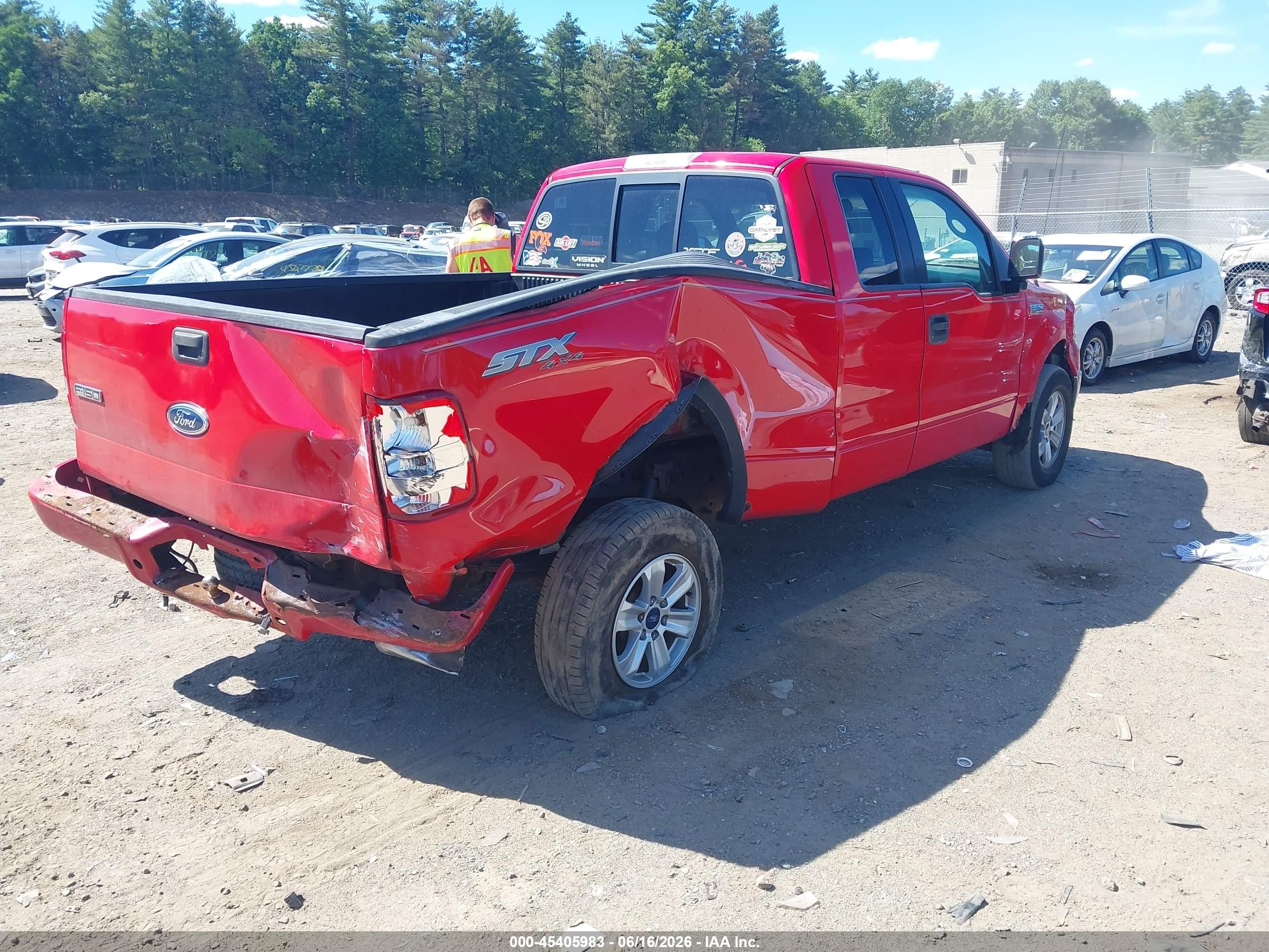 2005 Ford F-150 Stx/xl/xlt Красный vin: 1FTRX14W65NB77248