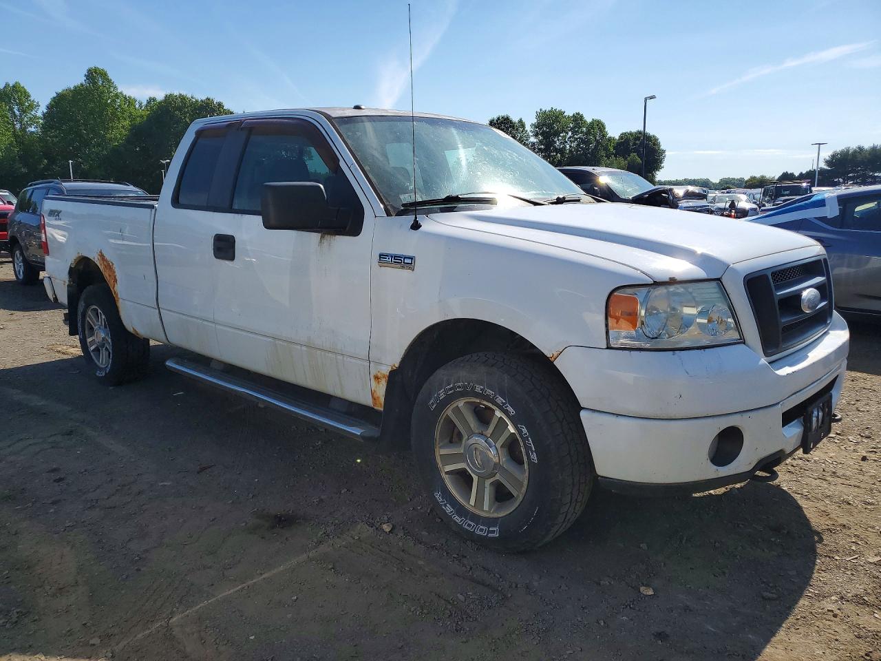 2008 Ford F150 White vin: 1FTRX14W78FC19442