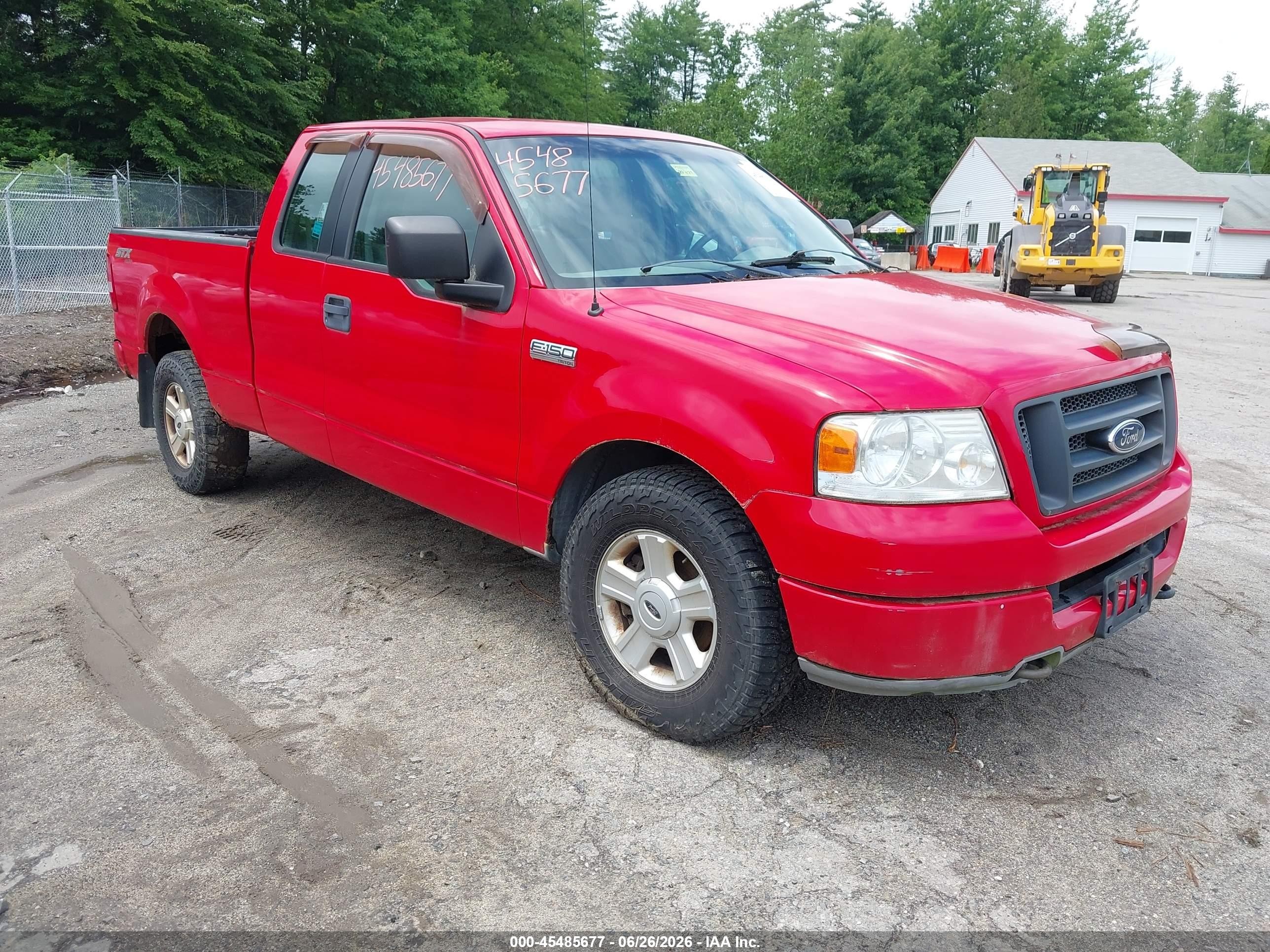 2005 Ford F-150 Stx/xl/xlt Red vin: 1FTRX14W85FA23912
