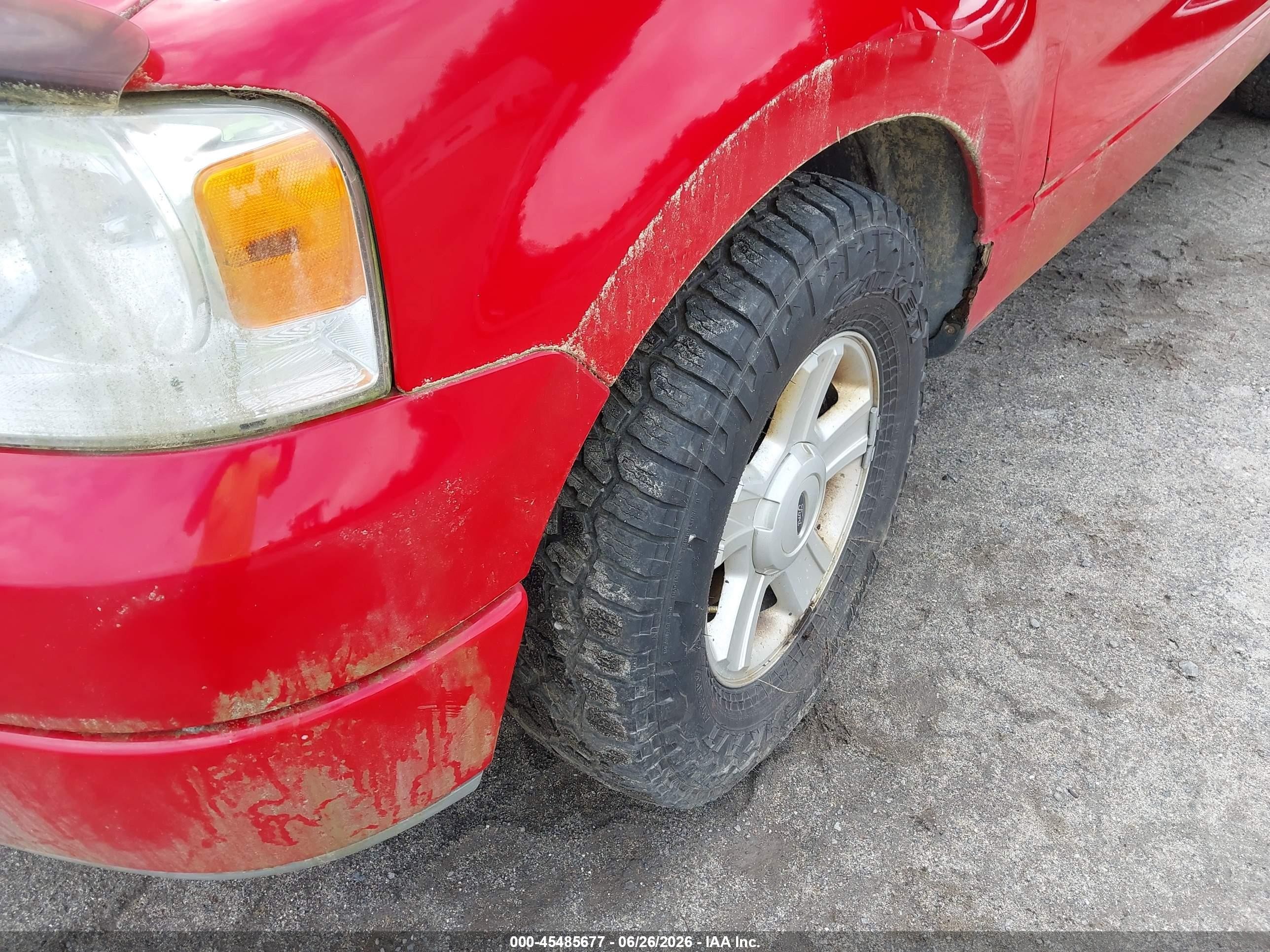 2005 Ford F-150 Stx/xl/xlt Red vin: 1FTRX14W85FA23912