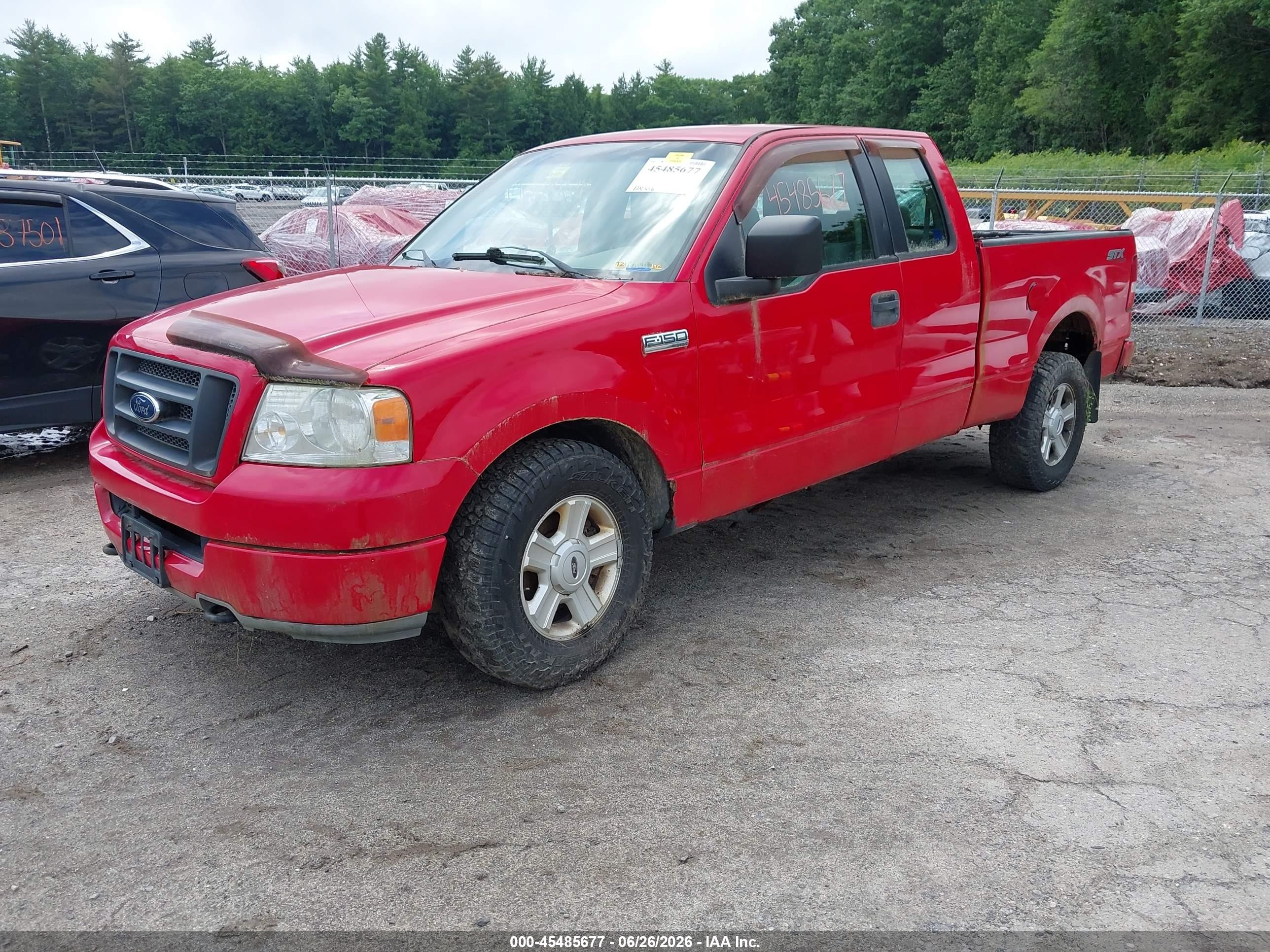 2005 Ford F-150 Stx/xl/xlt Red vin: 1FTRX14W85FA23912