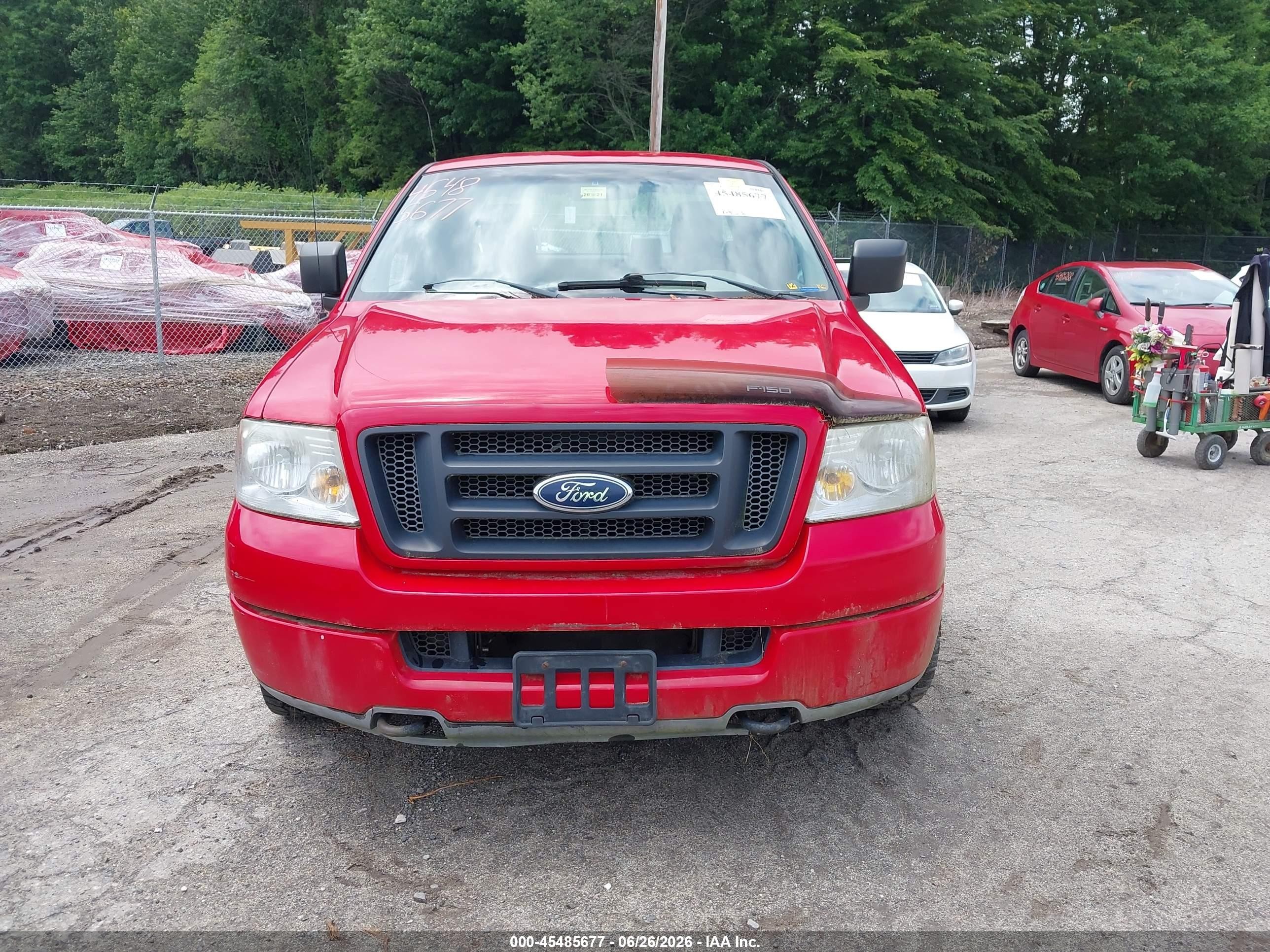 2005 Ford F-150 Stx/xl/xlt Red vin: 1FTRX14W85FA23912