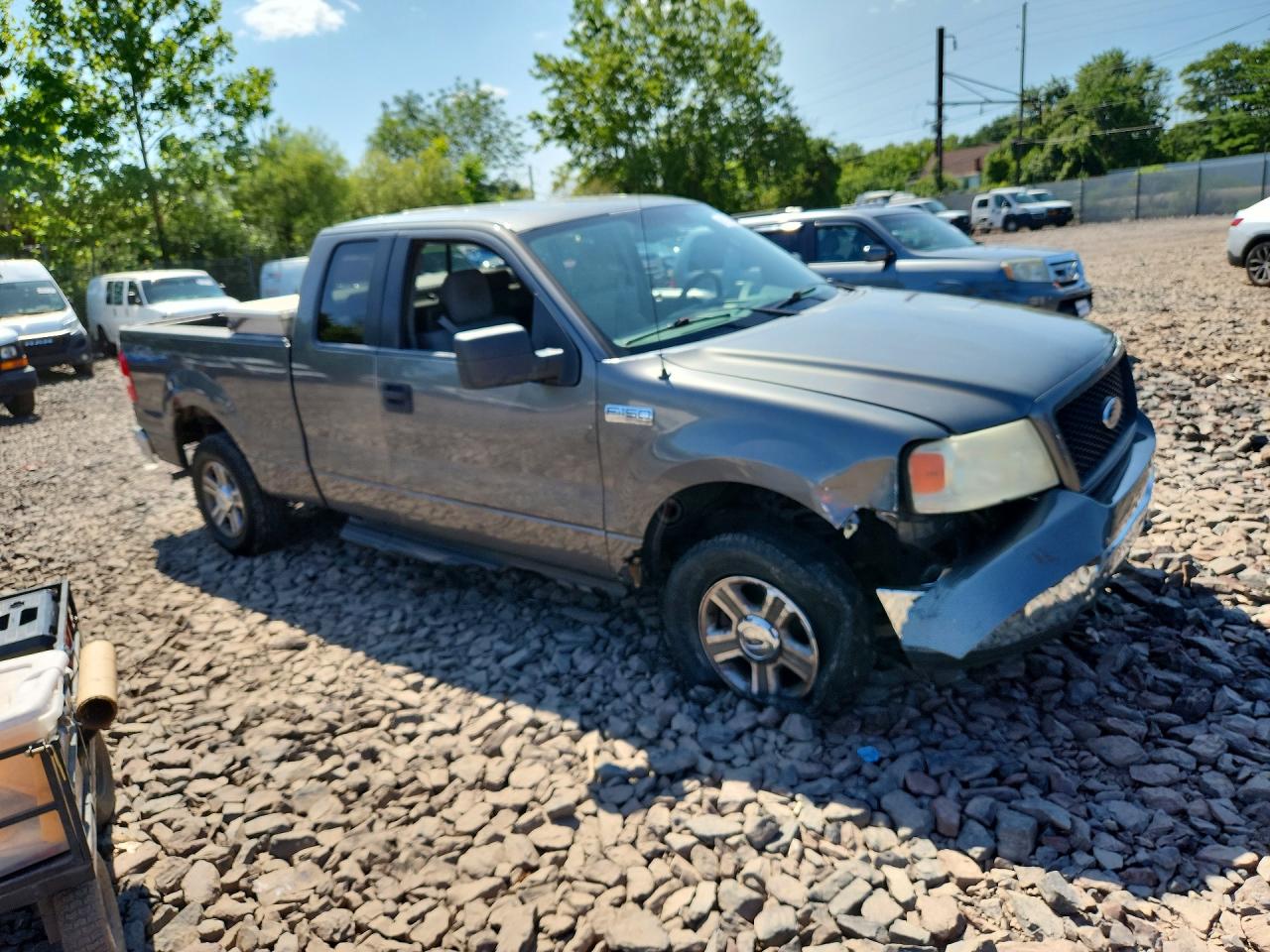 2005 Ford F150 Gray vin: 1FTRX14W85NA75272
