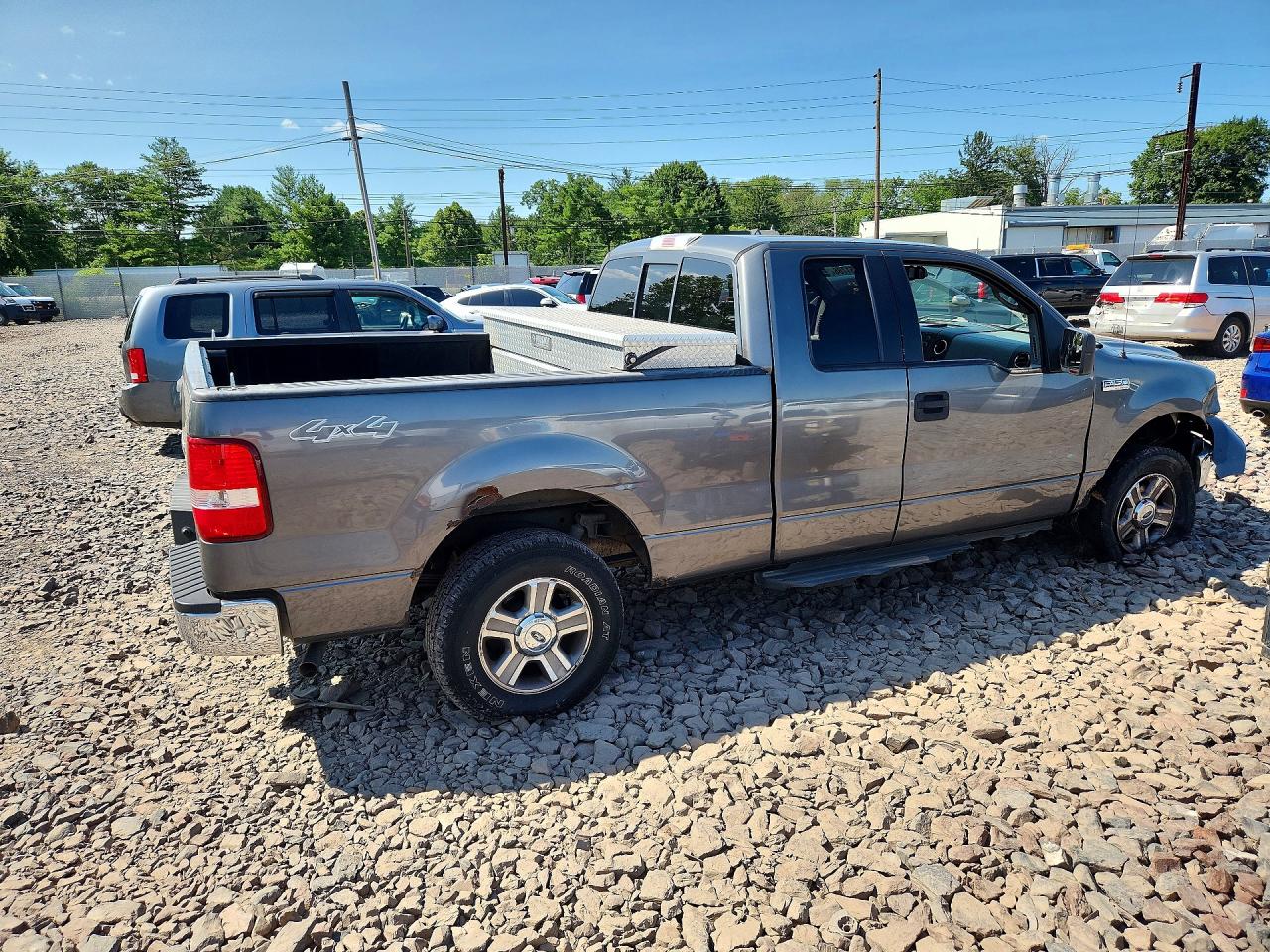 2005 Ford F150 Gray vin: 1FTRX14W85NA75272