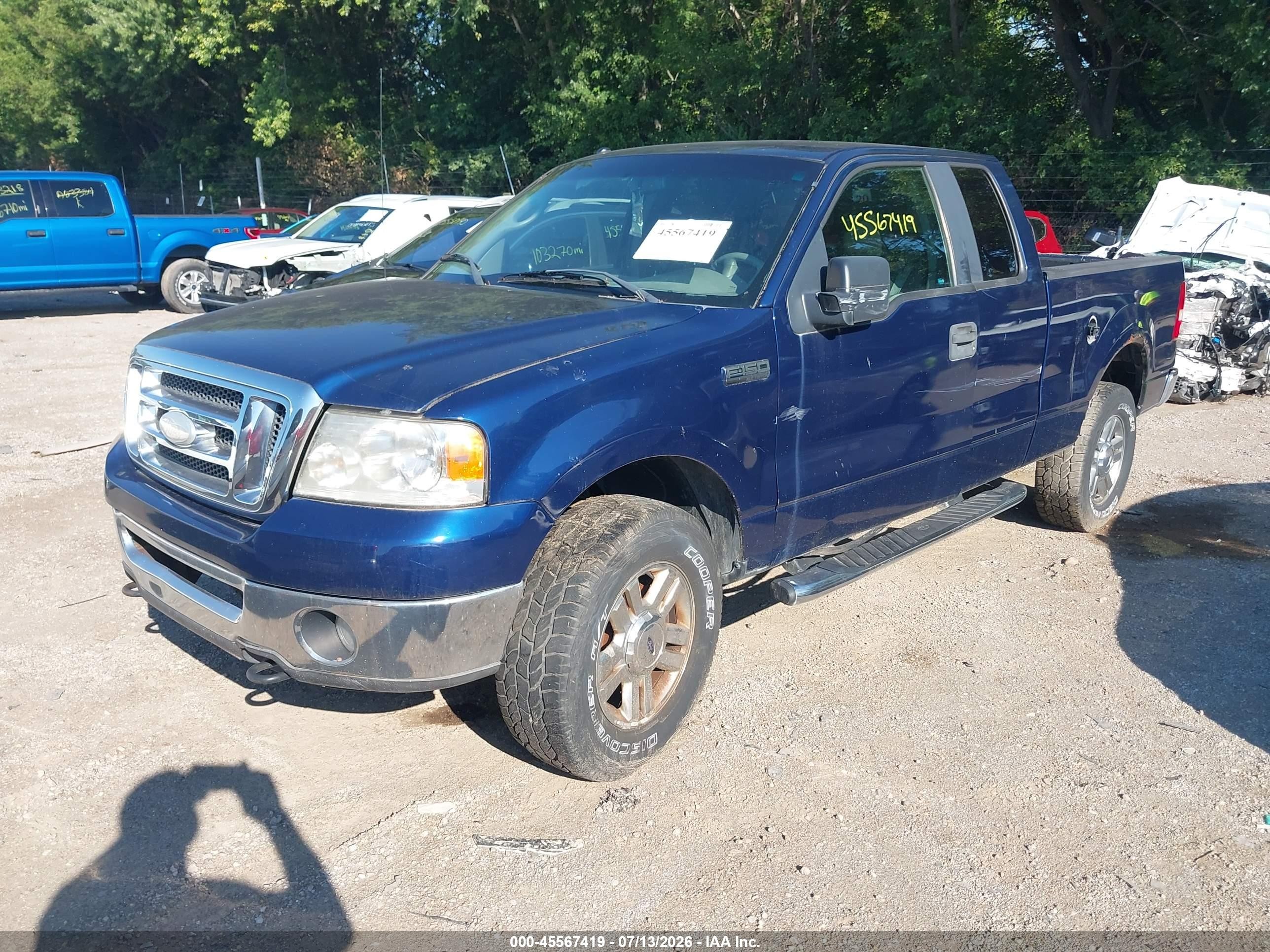 2008 Ford F-150 60th Anniversary/stx/xl/xlt Blue vin: 1FTRX14W88FB84863