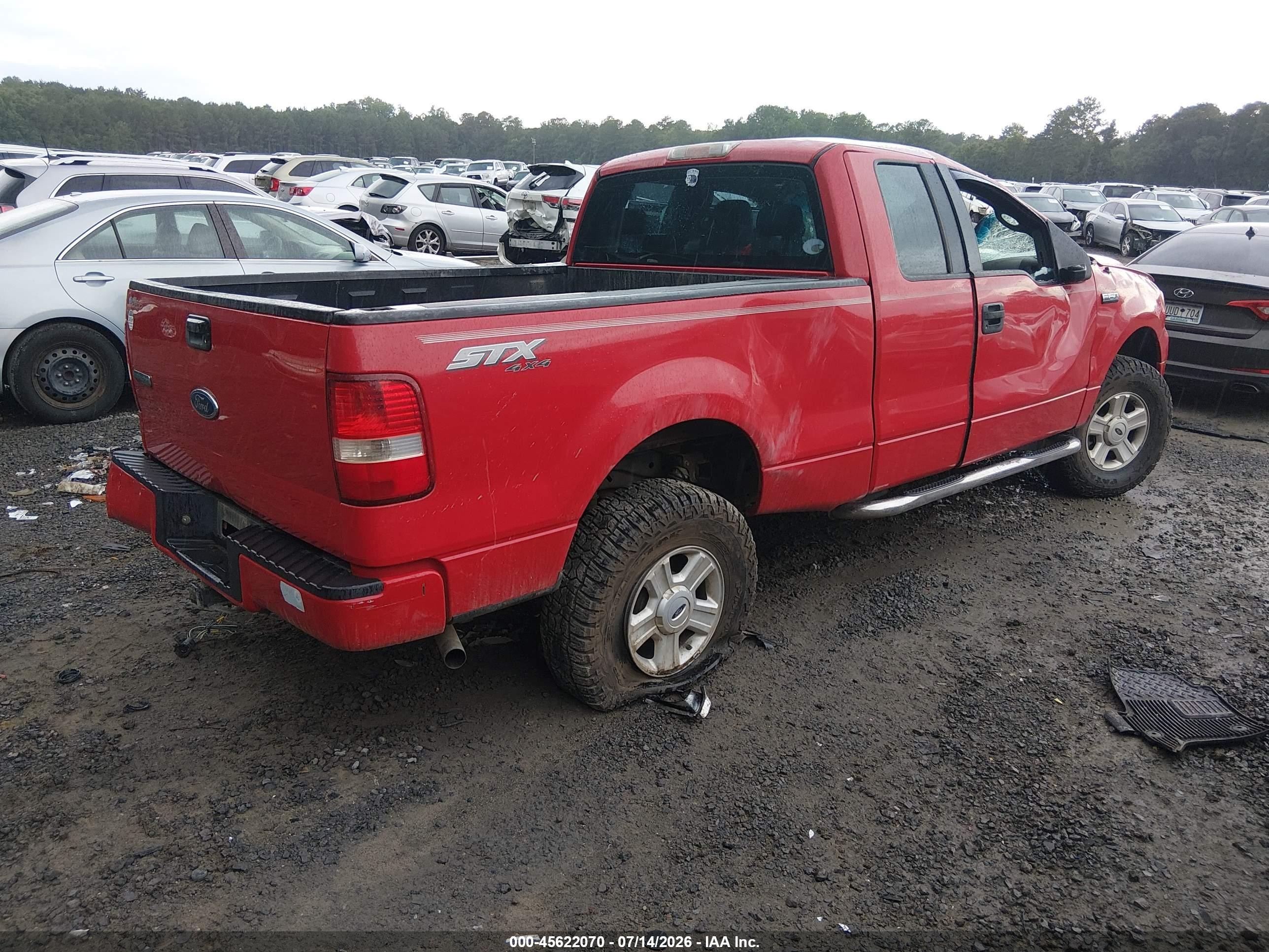 2005 Ford F-150 Stx/xl/xlt Red vin: 1FTRX14W95FB59336