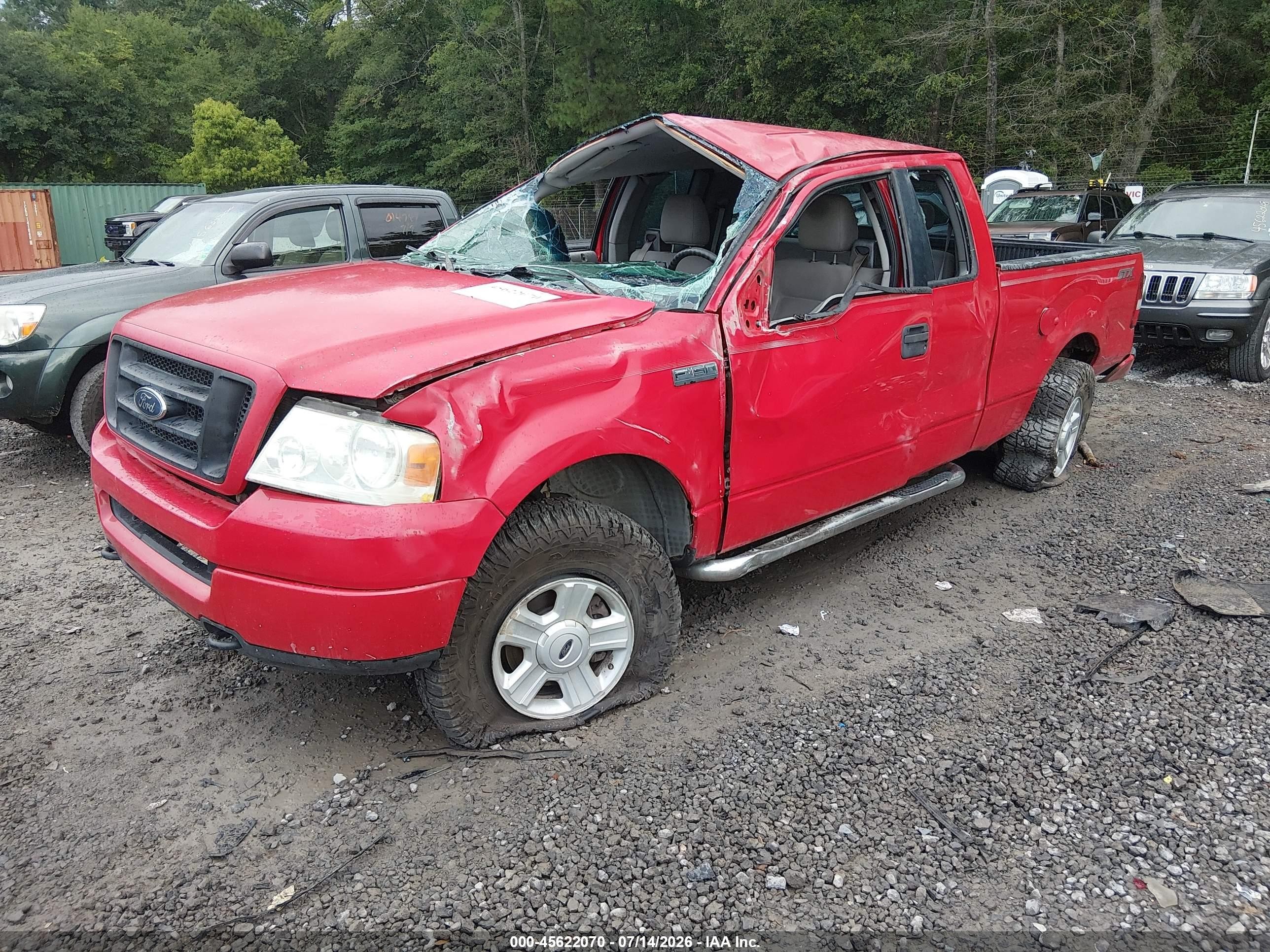 2005 Ford F-150 Stx/xl/xlt Red vin: 1FTRX14W95FB59336