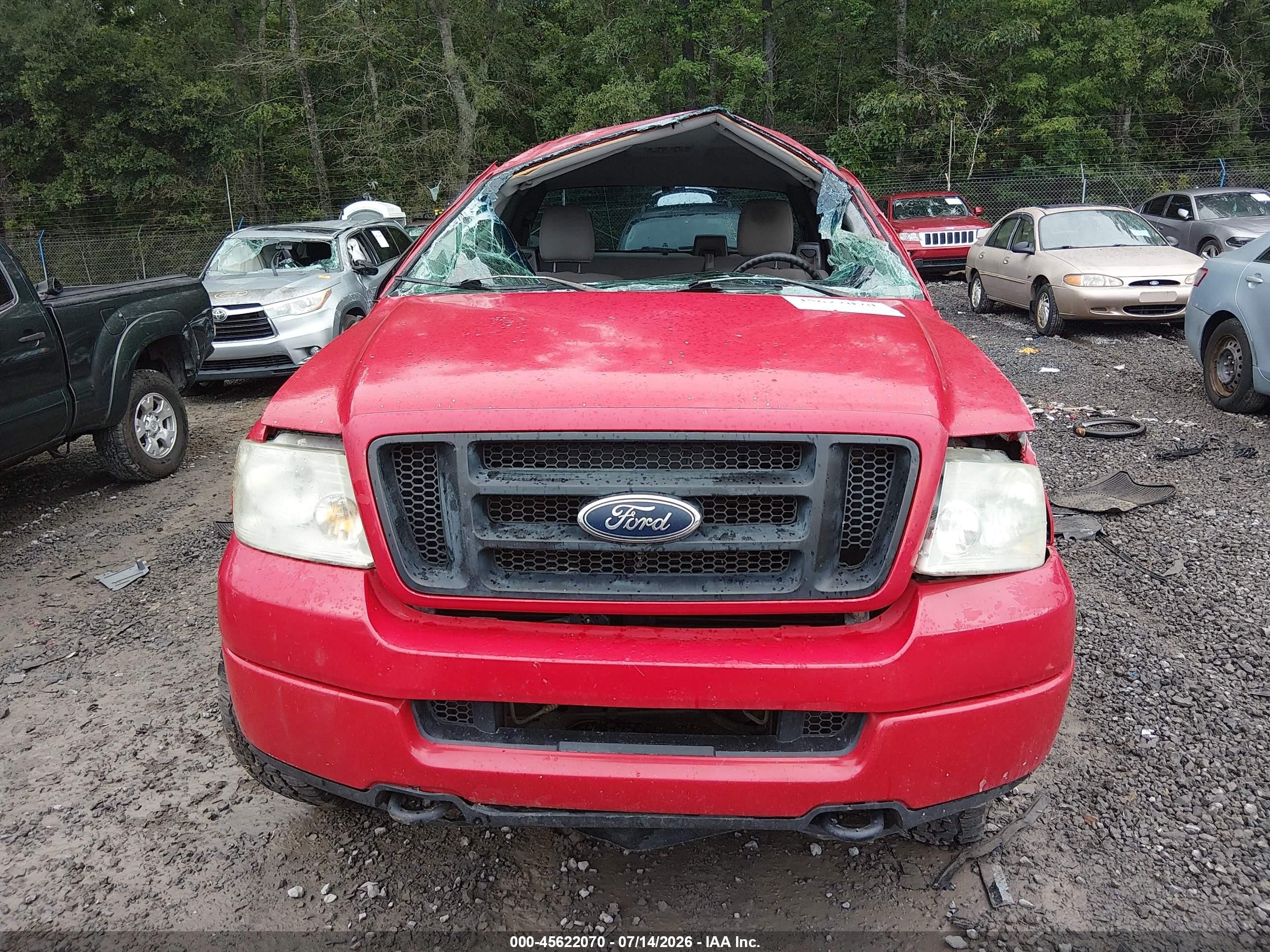 2005 Ford F-150 Stx/xl/xlt Red vin: 1FTRX14W95FB59336