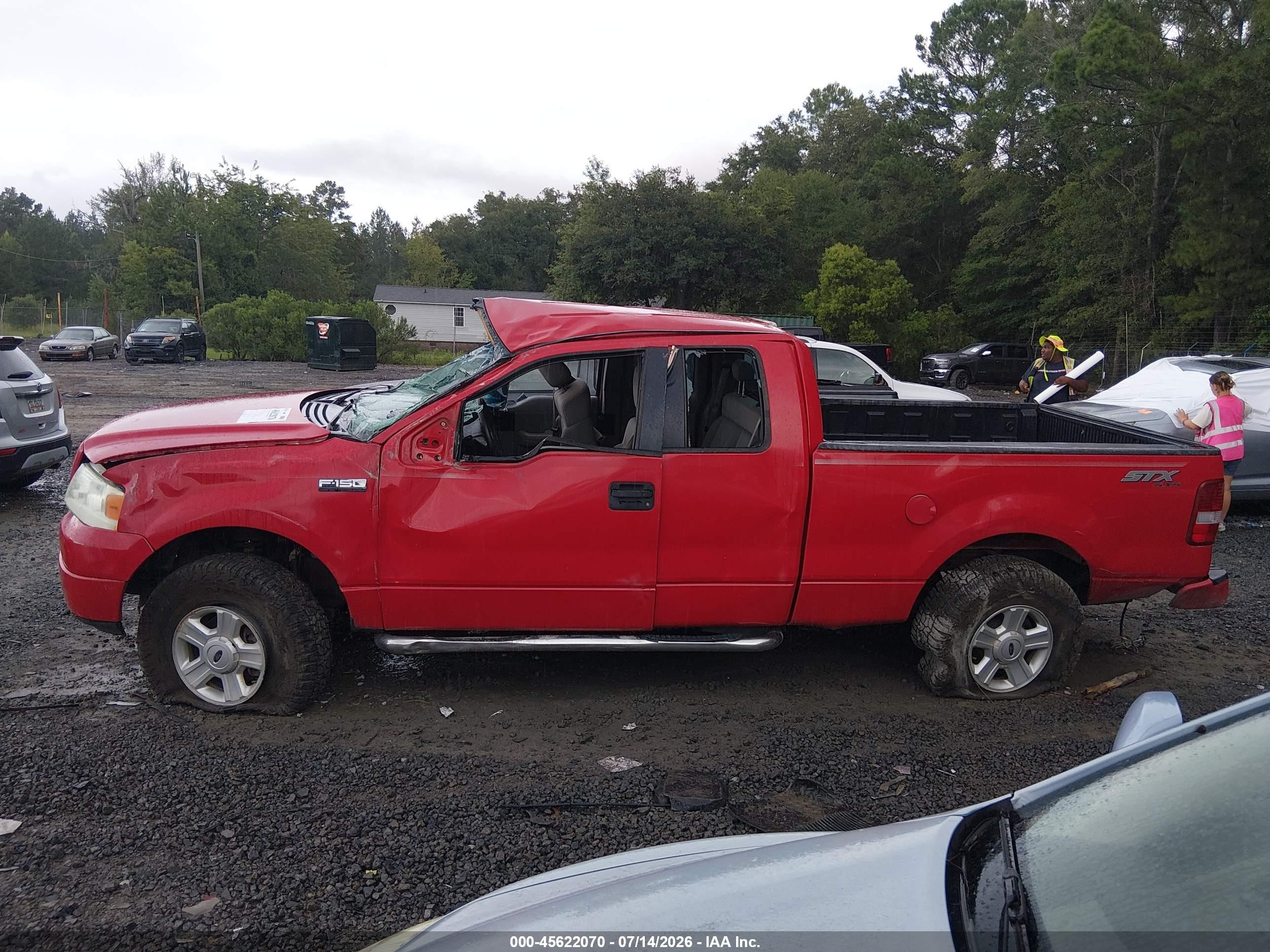 2005 Ford F-150 Stx/xl/xlt Red vin: 1FTRX14W95FB59336