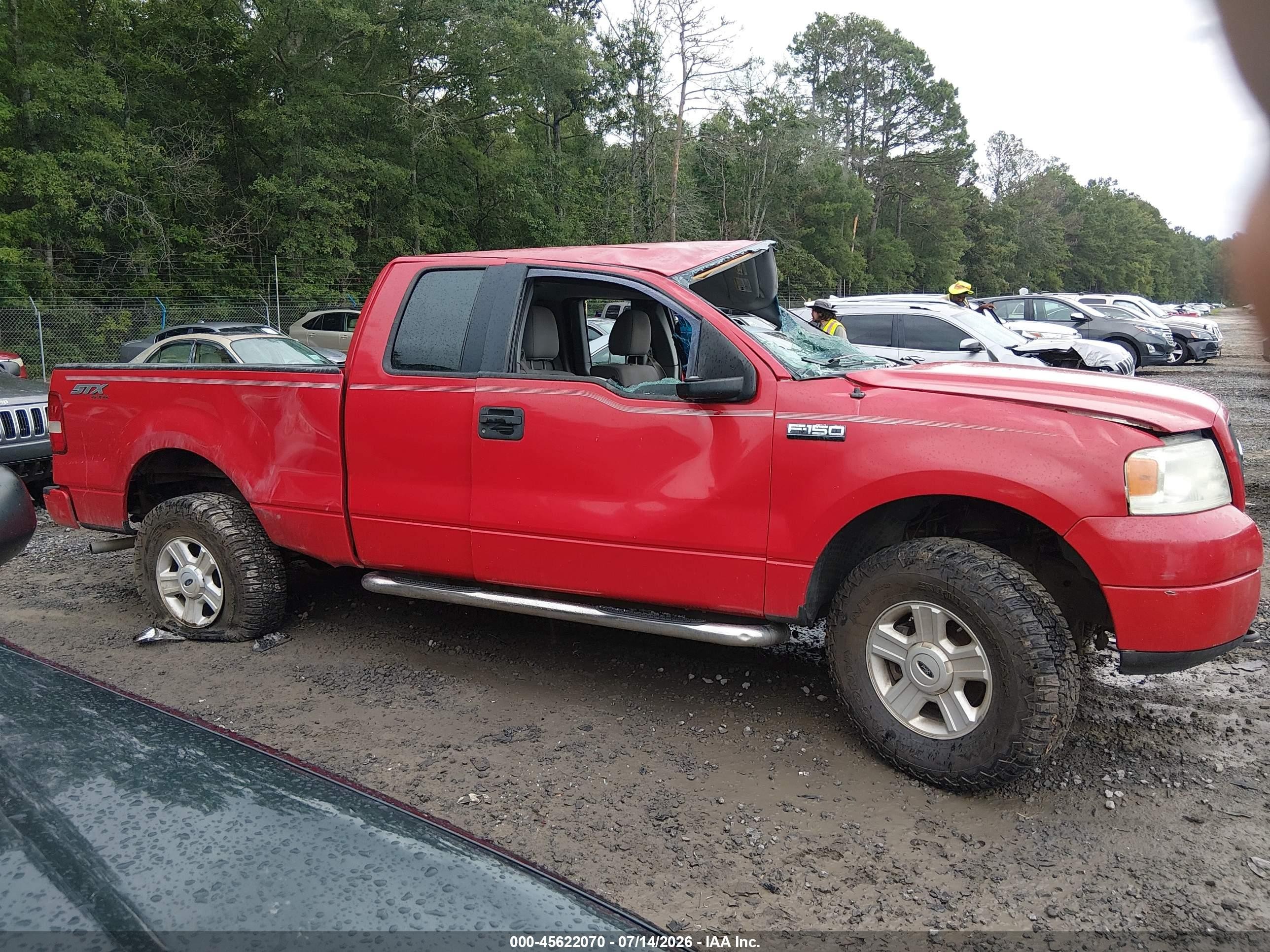 2005 Ford F-150 Stx/xl/xlt Red vin: 1FTRX14W95FB59336