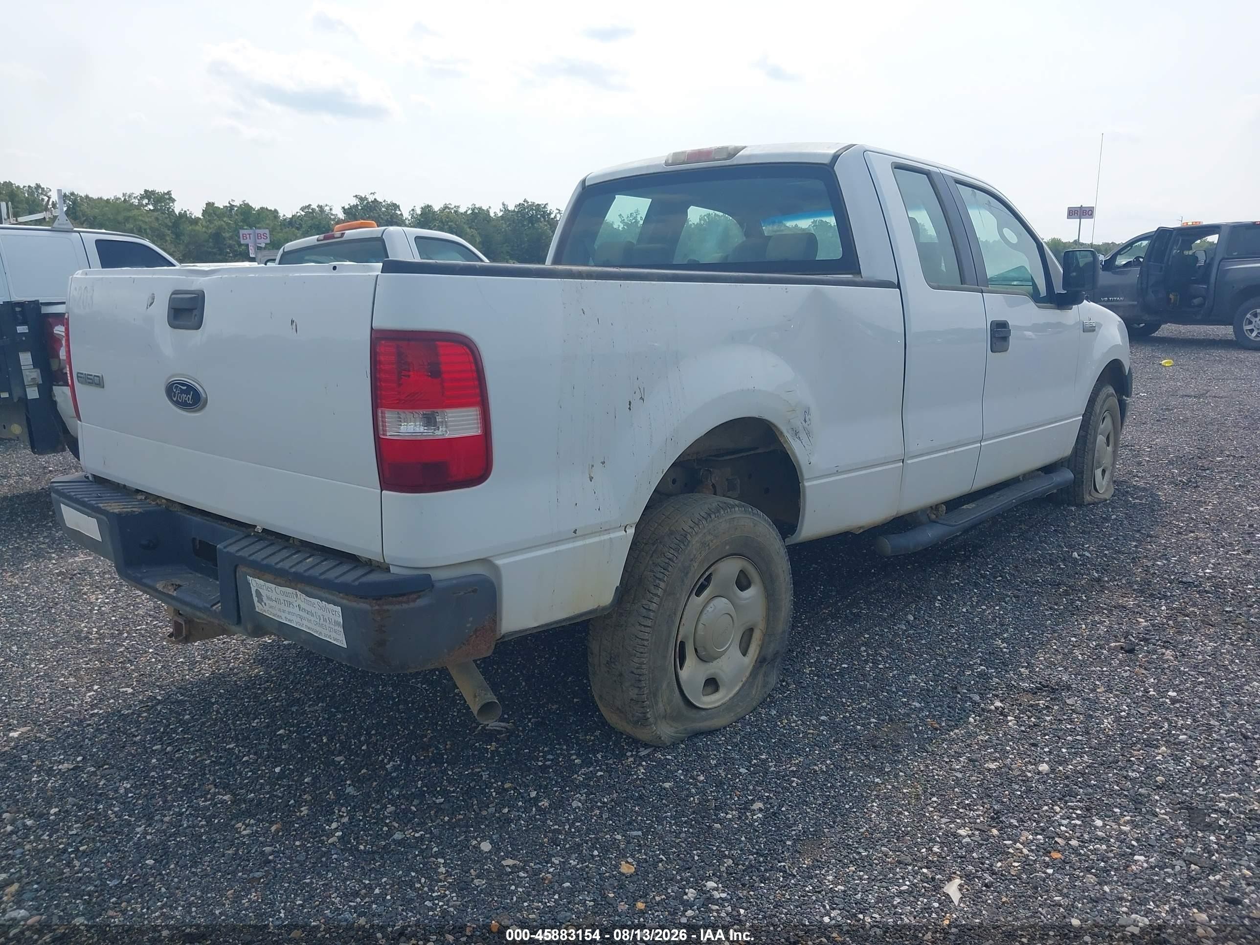 2005 Ford F-150 Stx/xl/xlt White vin: 1FTRX14W95NA66970