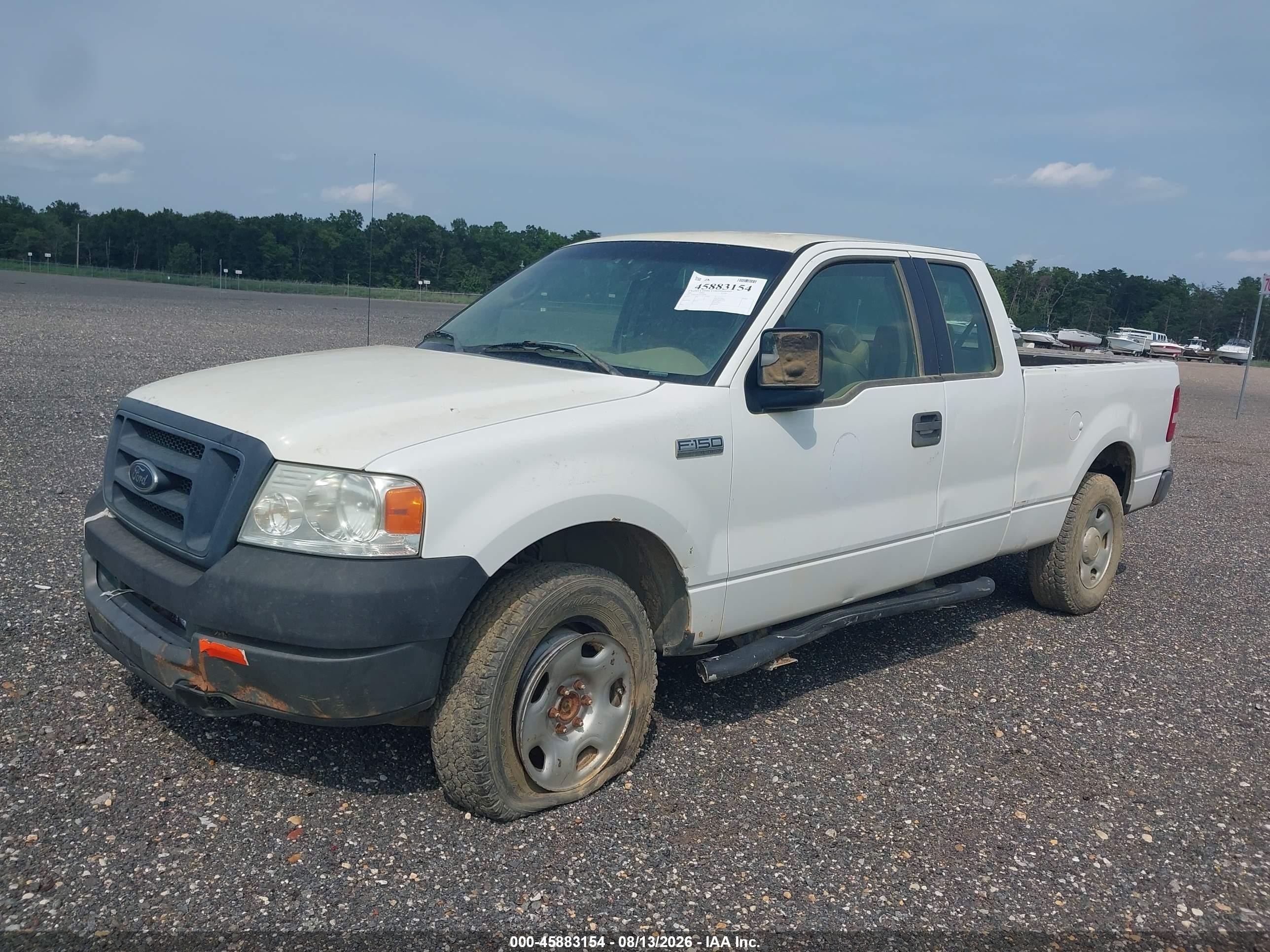 2005 Ford F-150 Stx/xl/xlt White vin: 1FTRX14W95NA66970