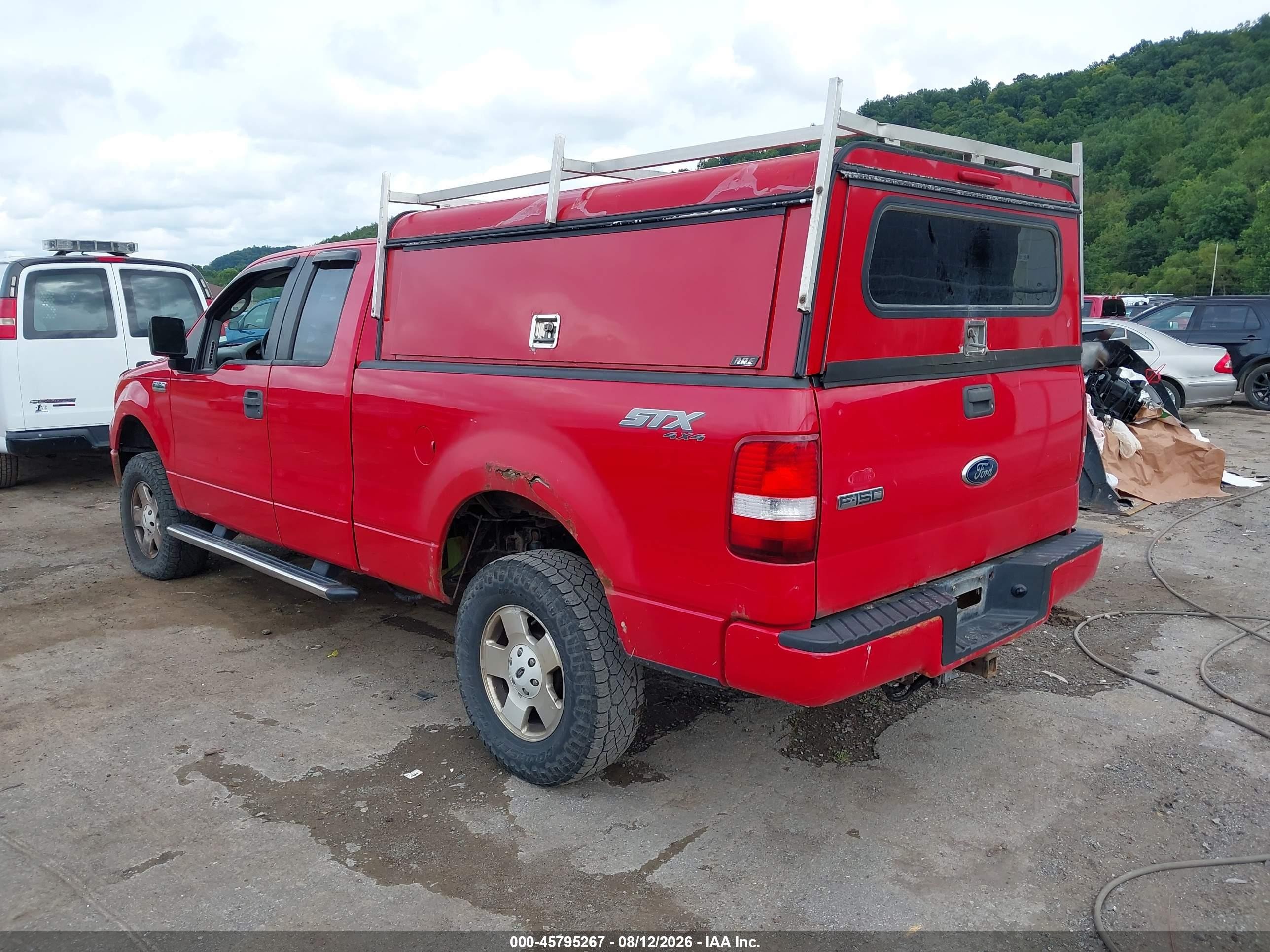 2007 Ford F-150 Fx4/stx/xl/xlt Red vin: 1FTRX14W97FB89357