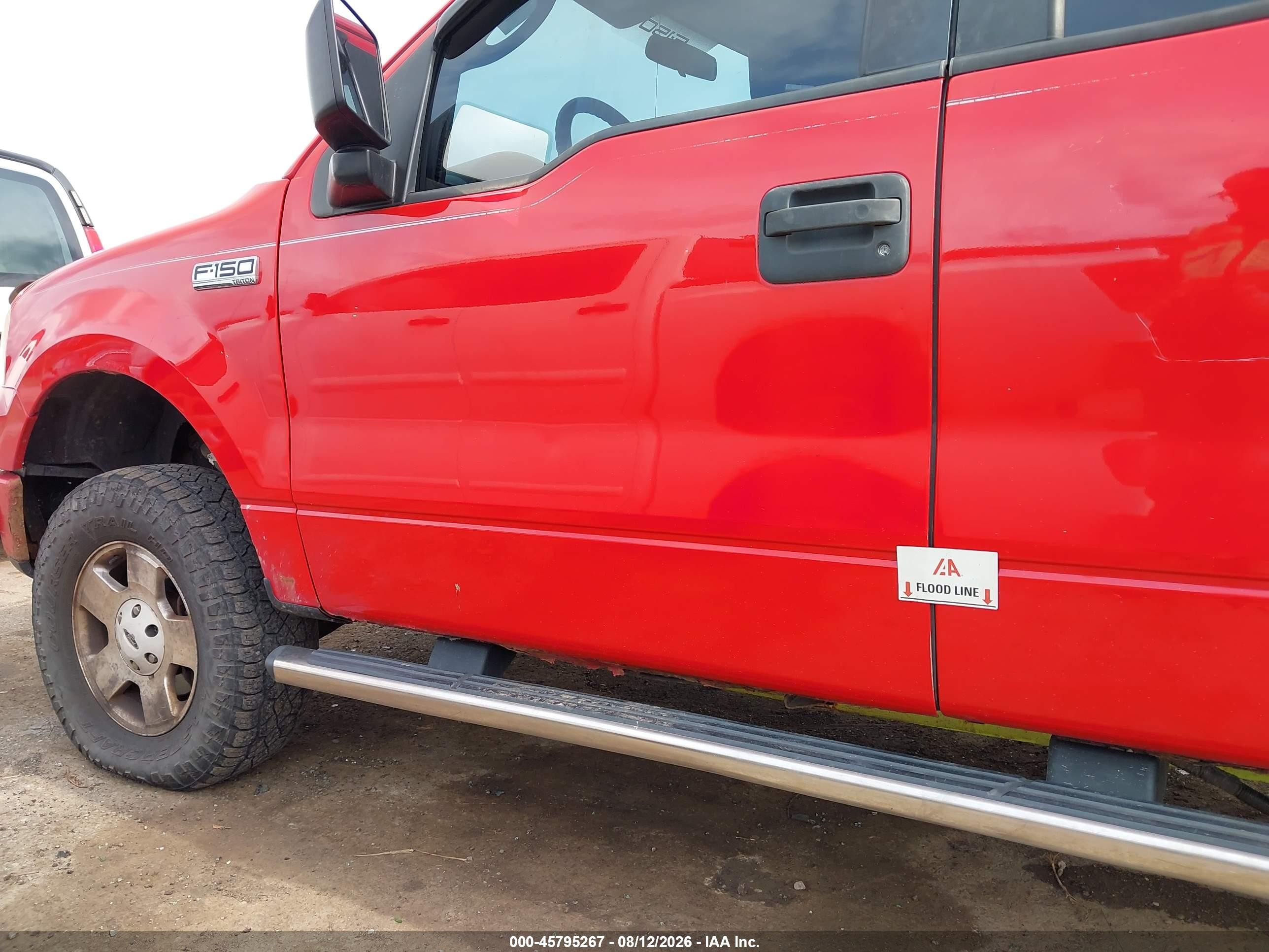 2007 Ford F-150 Fx4/stx/xl/xlt Red vin: 1FTRX14W97FB89357