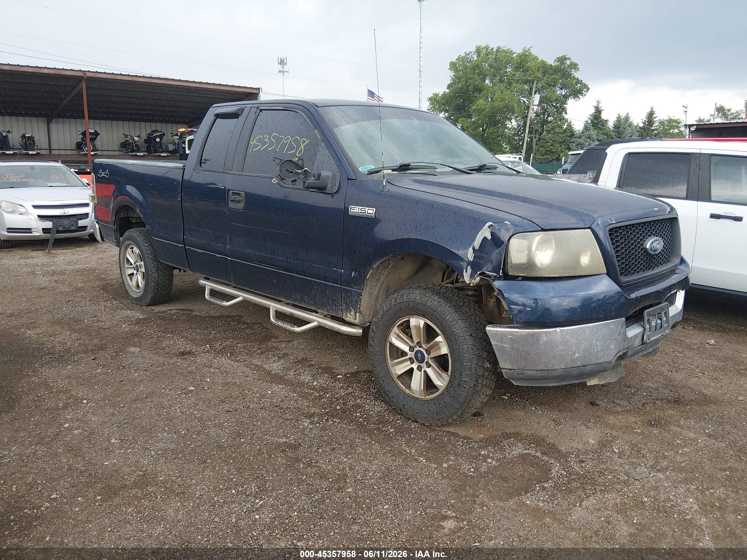 2005 Ford F-150 Stx/xl/xlt Blue vin: 1FTRX14WX5FA18310
