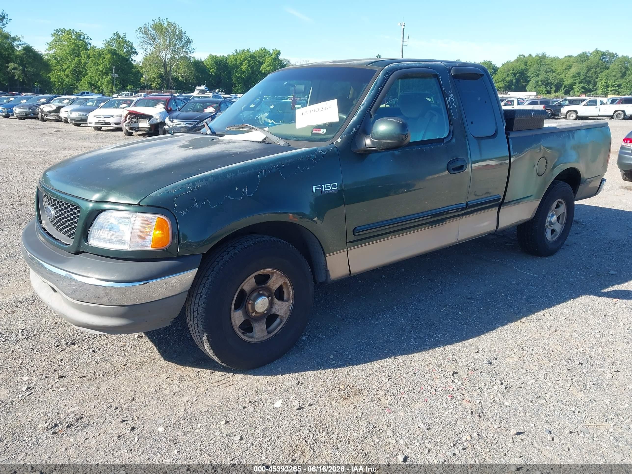 2002 Ford F-150 Xl/xlt Green vin: 1FTRX17202NA48314