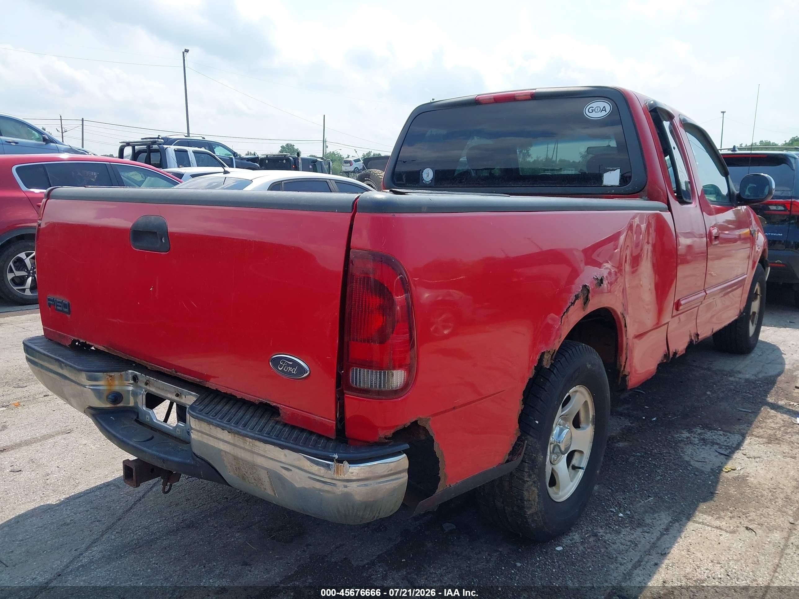 2002 Ford F-150 Xl/xlt Red vin: 1FTRX17242NC07626