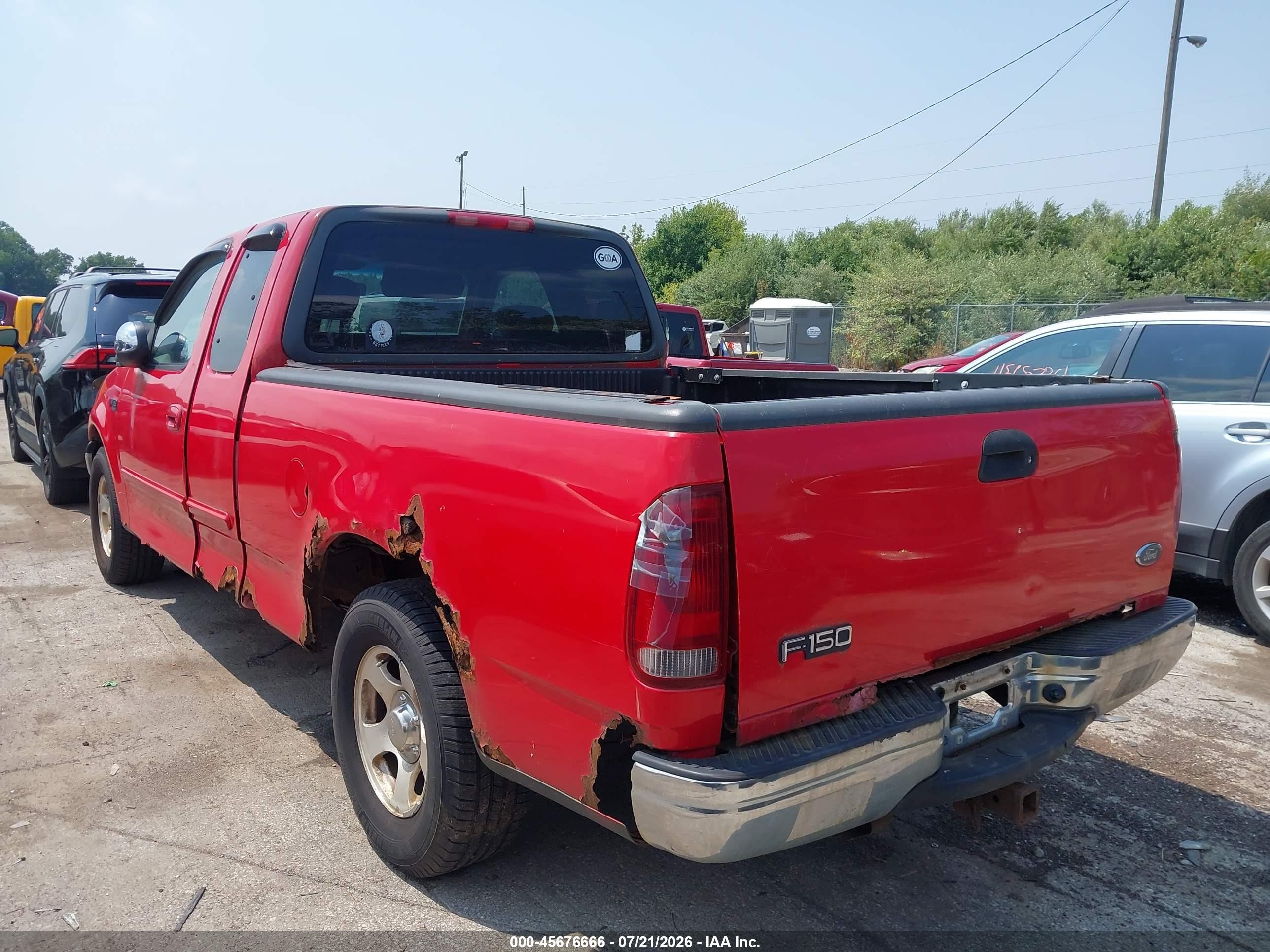 2002 Ford F-150 Xl/xlt Red vin: 1FTRX17242NC07626