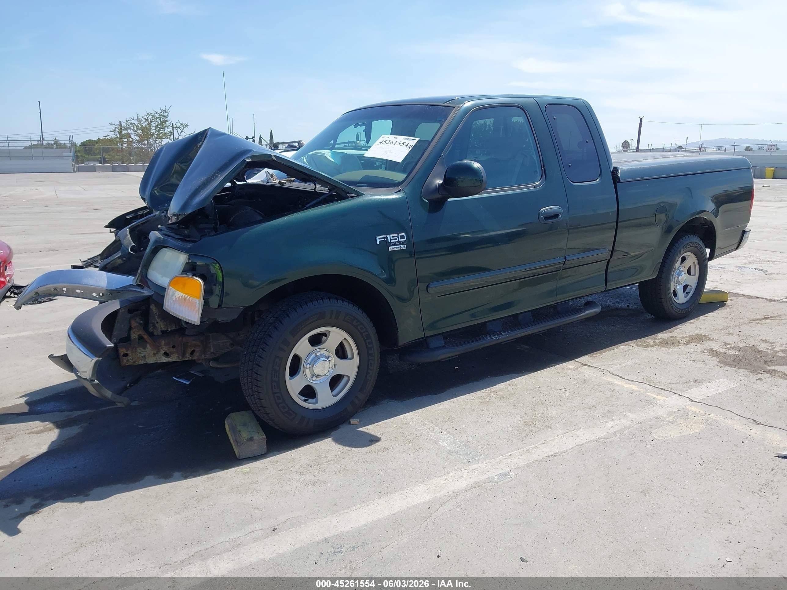 2001 Ford F-150 Lariat/xl/xlt Green vin: 1FTRX17L01NB78536