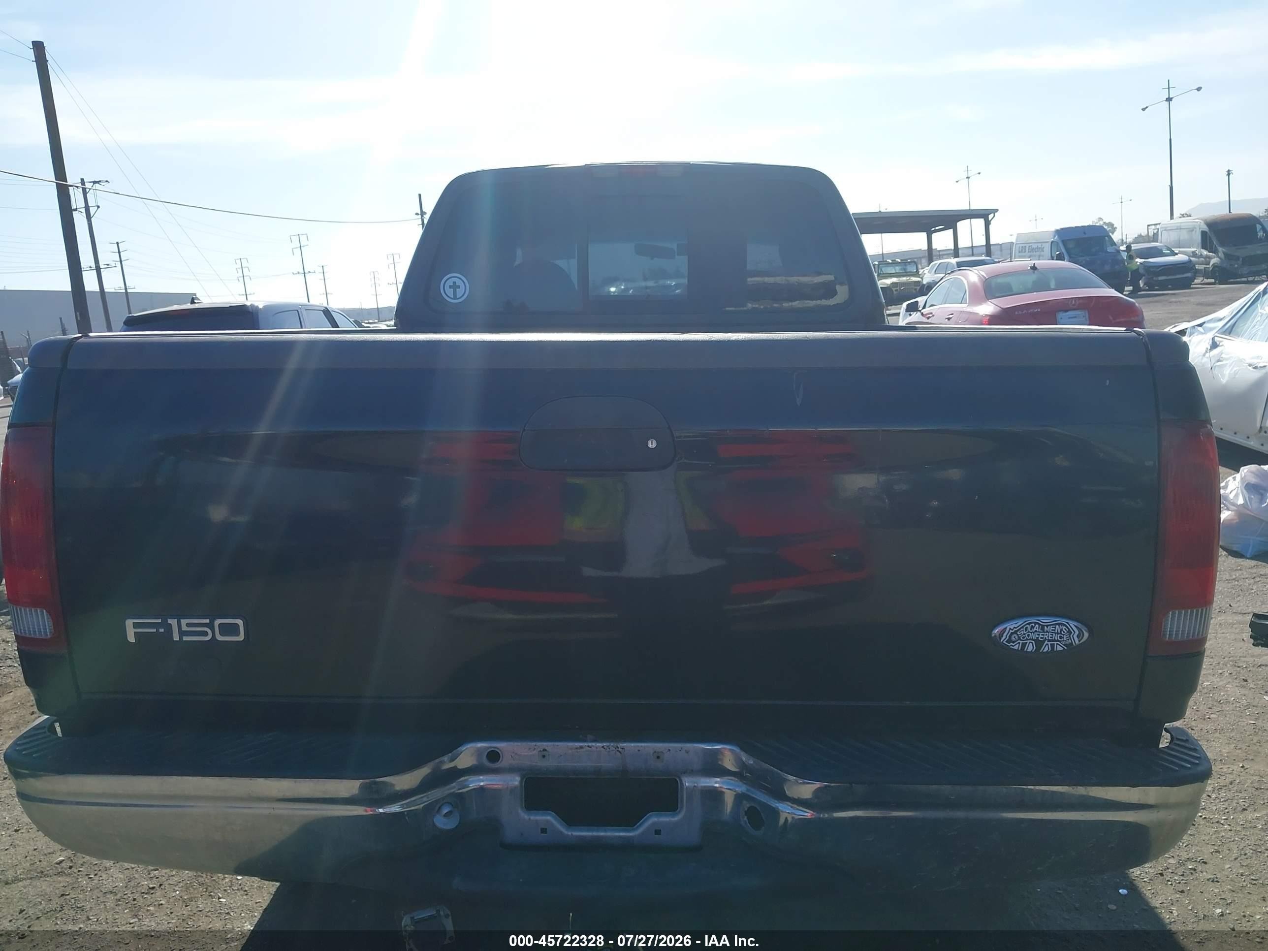 2000 Ford F-150 Lariat/work Series/xl/xlt Black vin: 1FTRX17L1YKA94107
