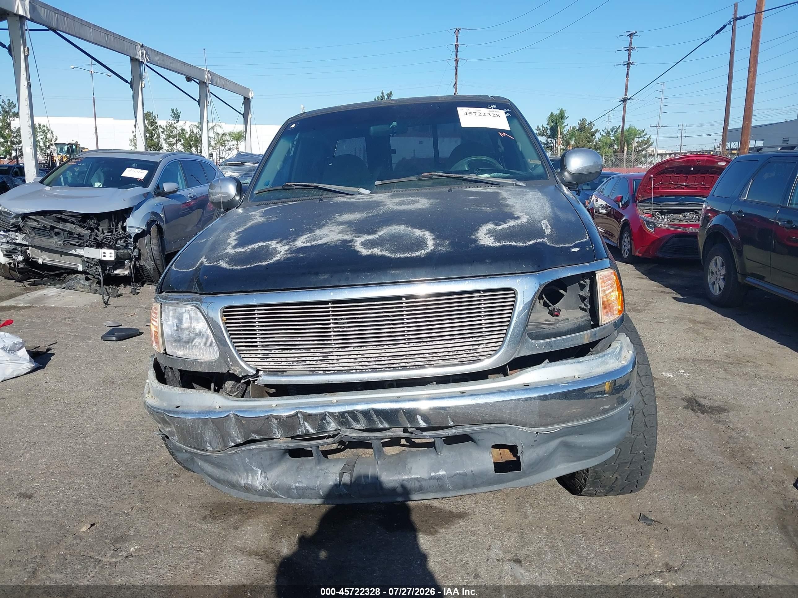 2000 Ford F-150 Lariat/work Series/xl/xlt Black vin: 1FTRX17L1YKA94107
