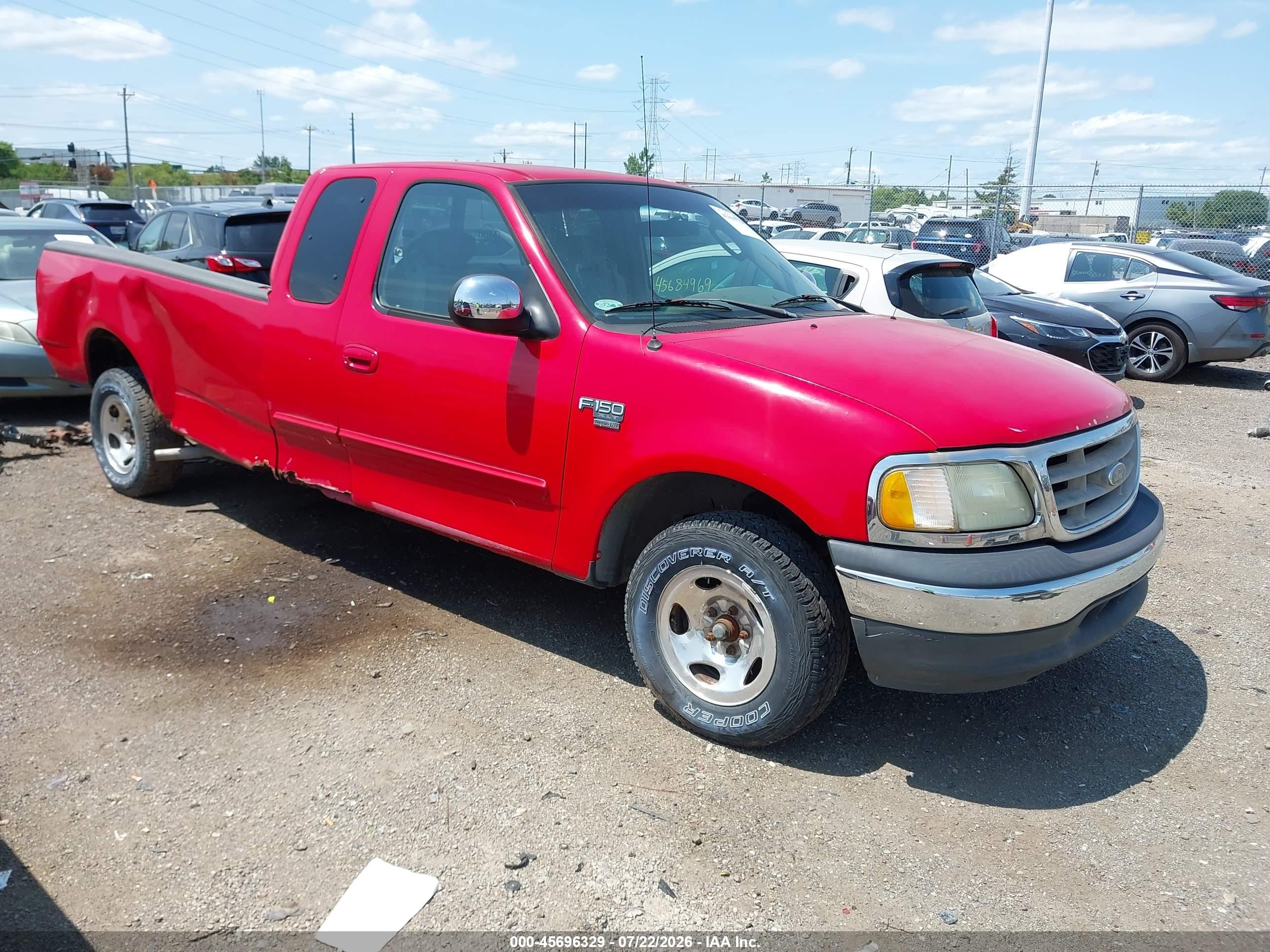 2002 Ford F-150 Lariat/xl/xlt Red vin: 1FTRX17L32NB53714