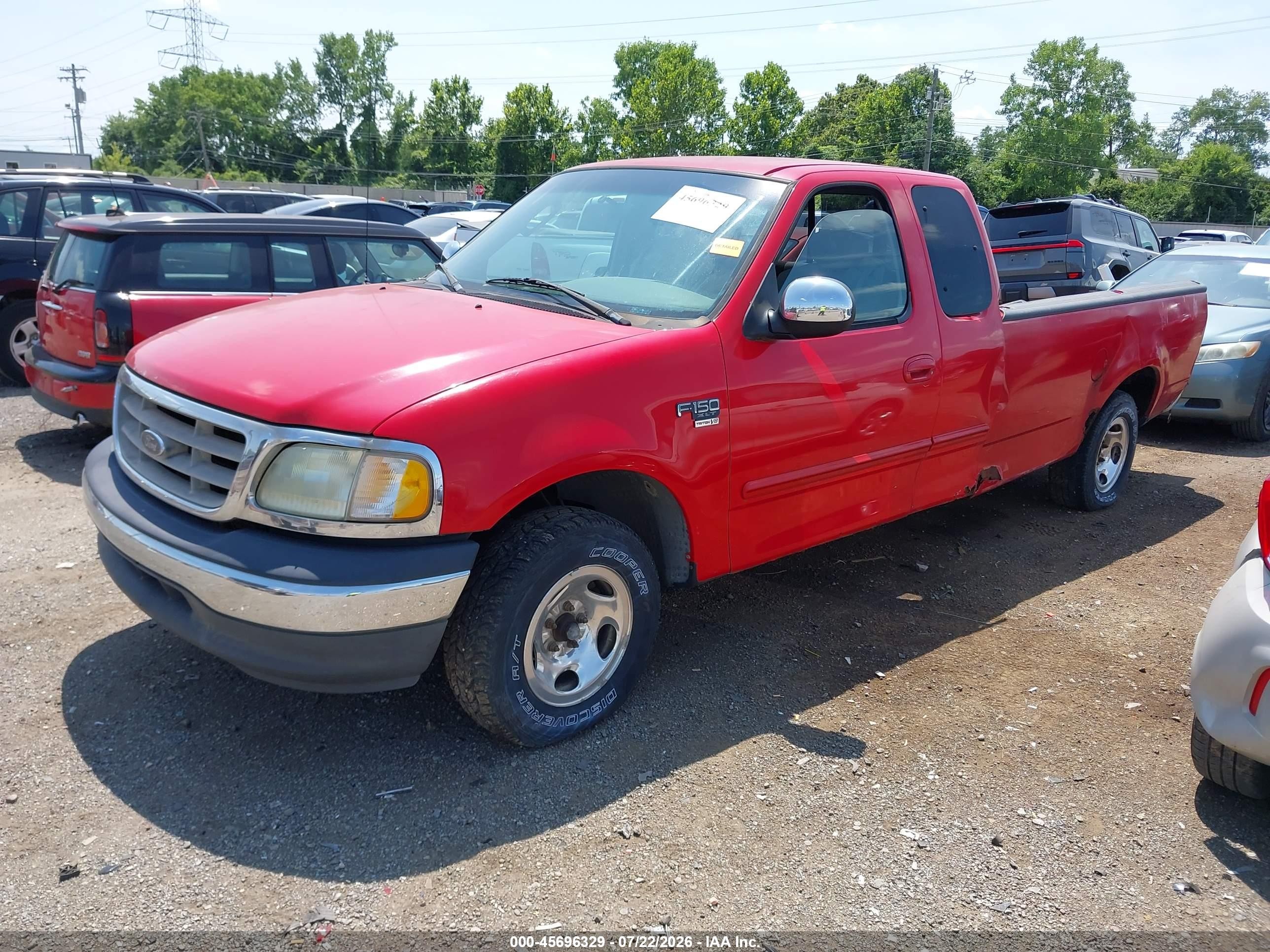 2002 Ford F-150 Lariat/xl/xlt Красный vin: 1FTRX17L32NB53714