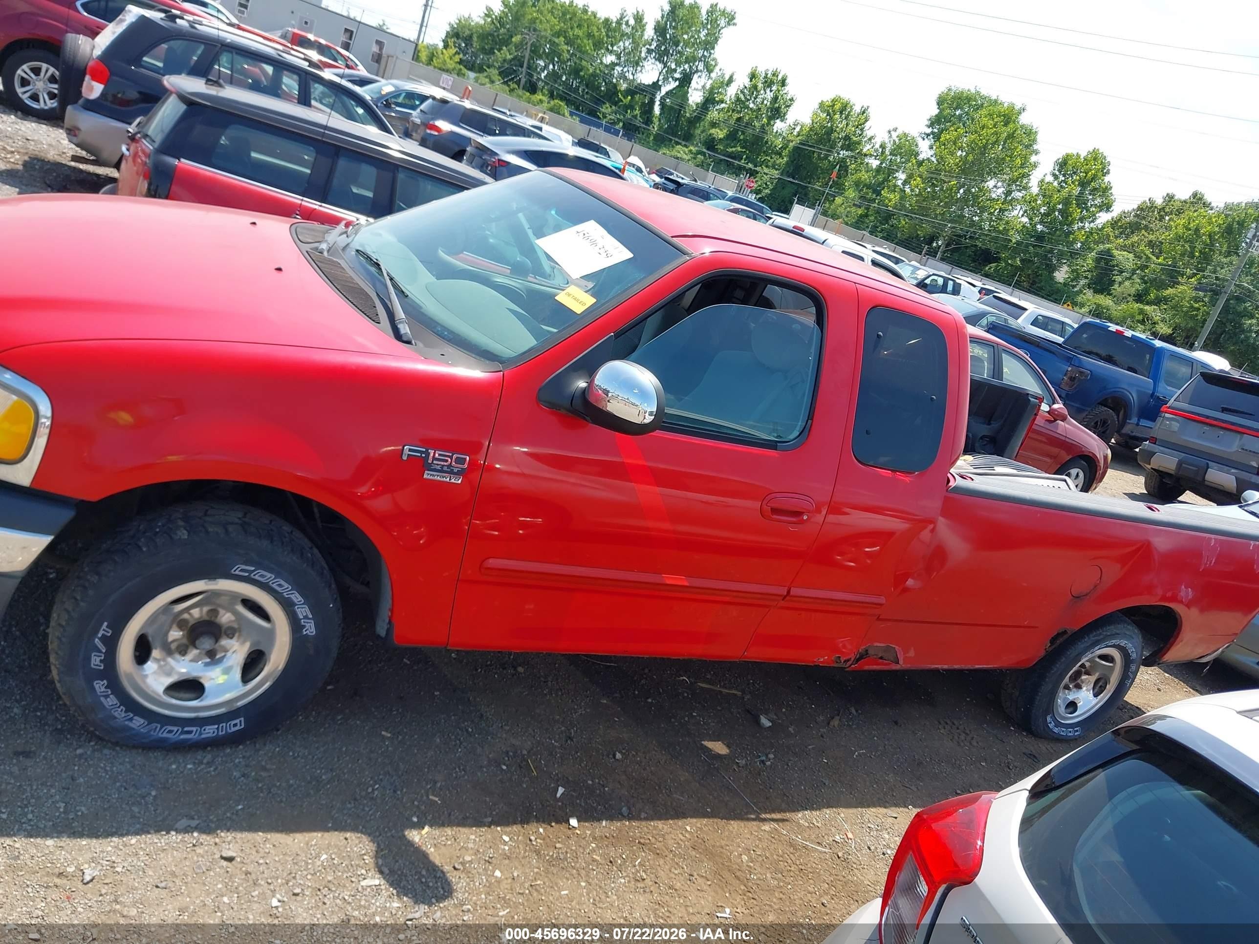 2002 Ford F-150 Lariat/xl/xlt Красный vin: 1FTRX17L32NB53714